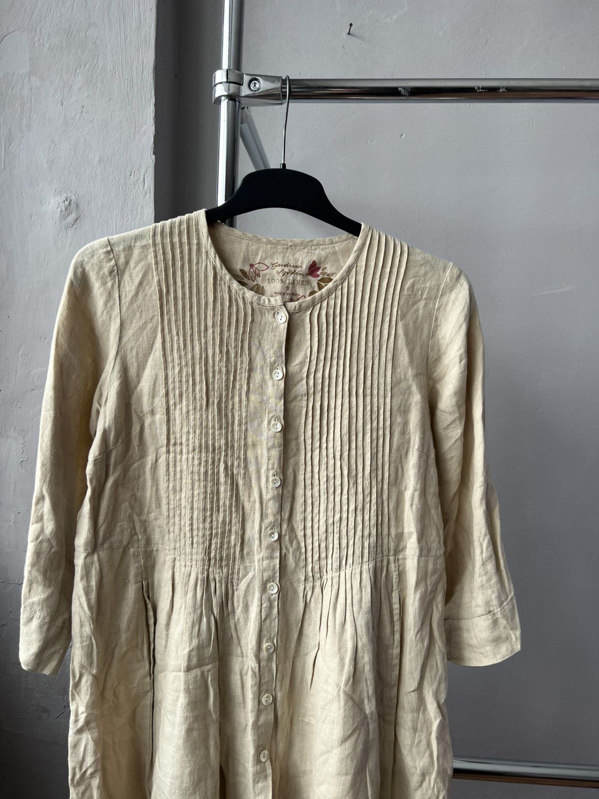 Gudrun Sjoden GUDRUN SJODEN ORGANIC LINEN DIRDNL STYLE TUNIC DRESS SIZE S Size S / US 4 / IT 40 - 4 Thumbnail