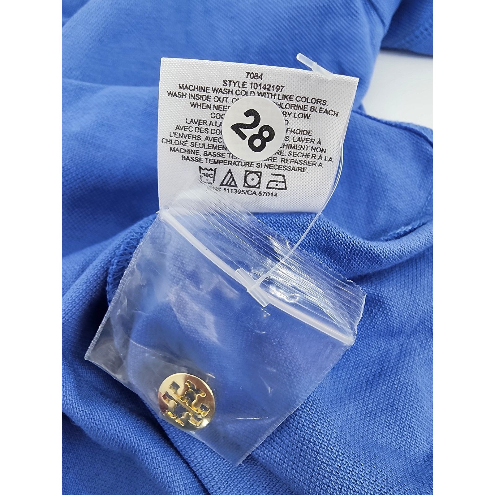 Tory Burch Tory Burch Blue Lydia Ruffle Polo Shirt Women's Size Medium Size M / US 6-8 / IT 42-44 - 7 Thumbnail