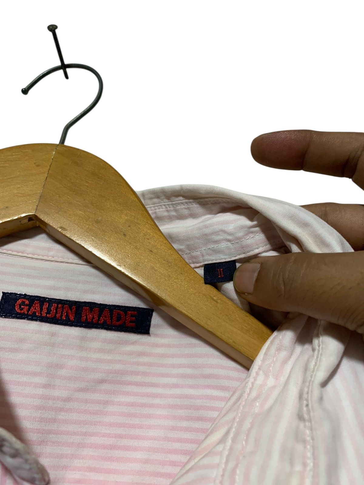 Hysteric Glamour Gaijin Made big flower splash pink striped shirt Size US L / EU 52-54 / 3 - 7 Thumbnail