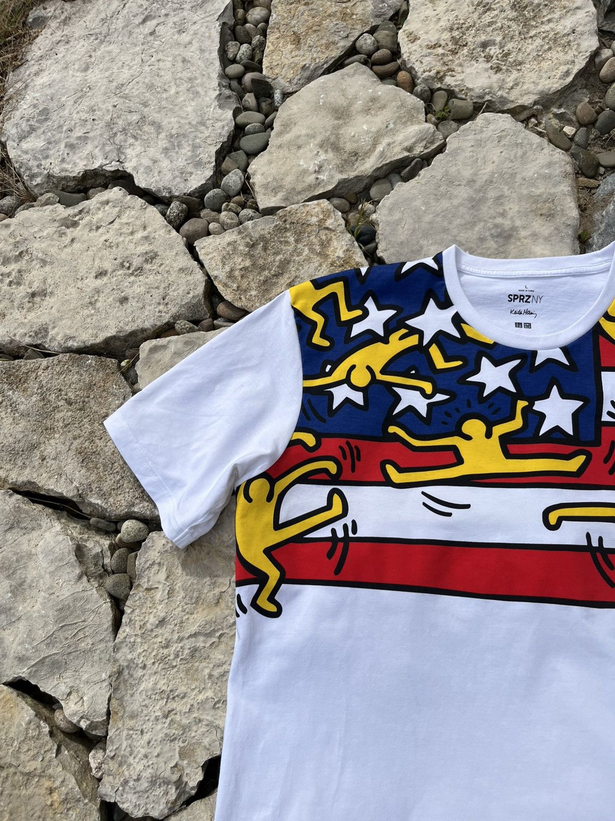 Keith Haring × Uniqlo Uniqlo SPRZ NY Keith Haring USA America flag tee t-shirt Size US L / EU 52-54 / 3 - 4 Thumbnail