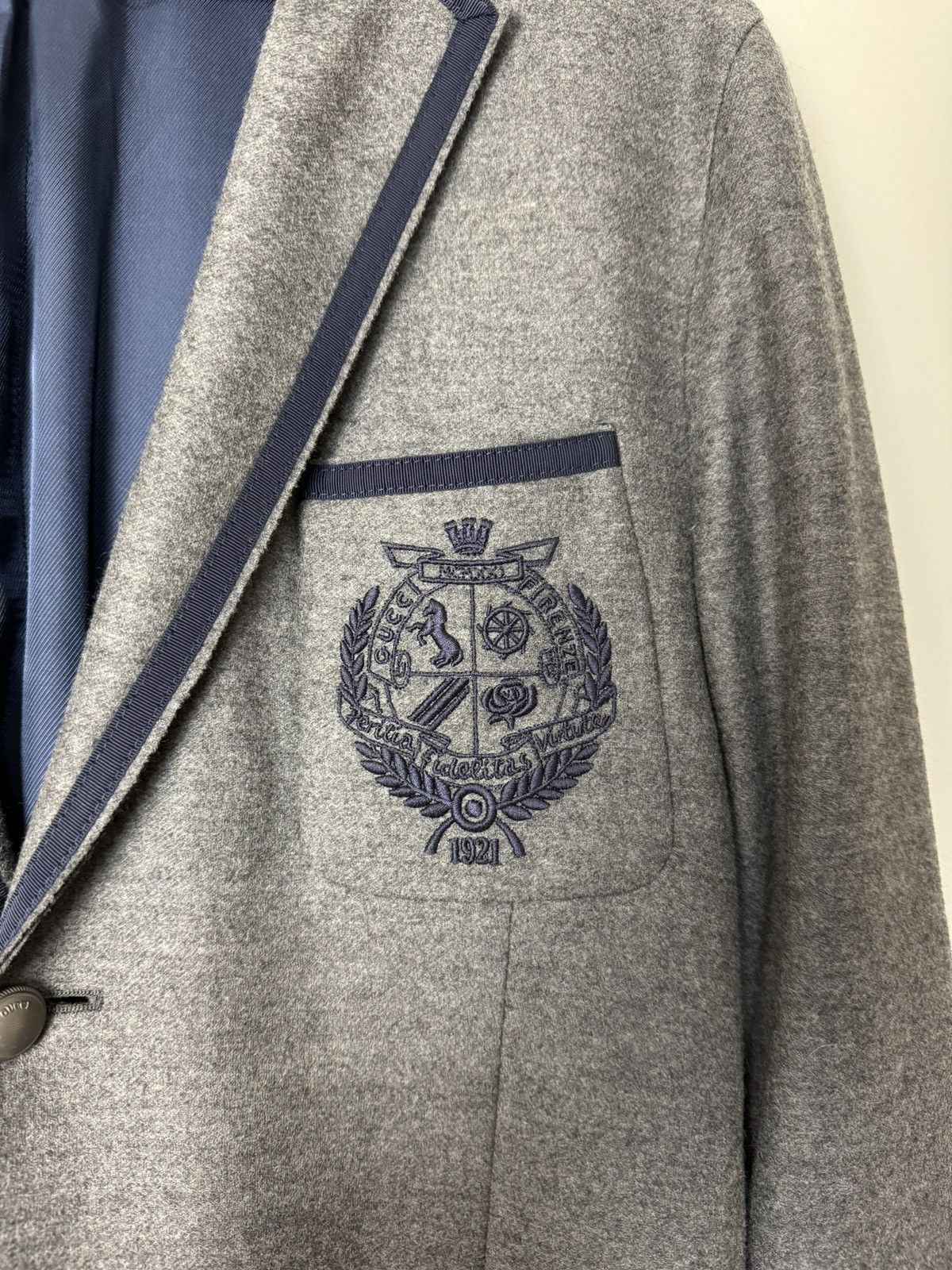 Gucci Gucci Raw Cut Light Jersey Logo Crest Blazer Luxury RRP 4$K+ Size 50R - 6 Thumbnail