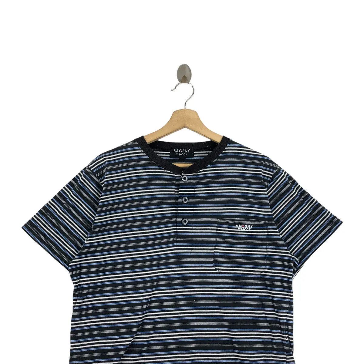 Vtg YOHJI YAMAMOTO Y’SACCS Collection Henley Tee Shirt