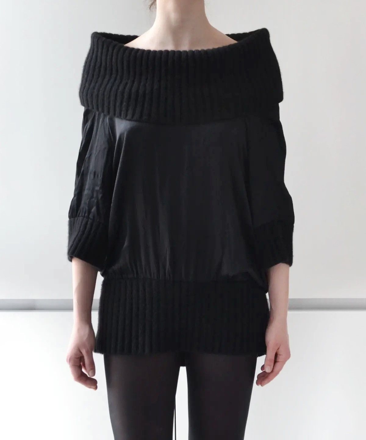 Valentino VALENTINO Sweater Tunica Dress Wool Silk Collar Size 8 Size S / US 4 / IT 40 - 1 Thumbnail