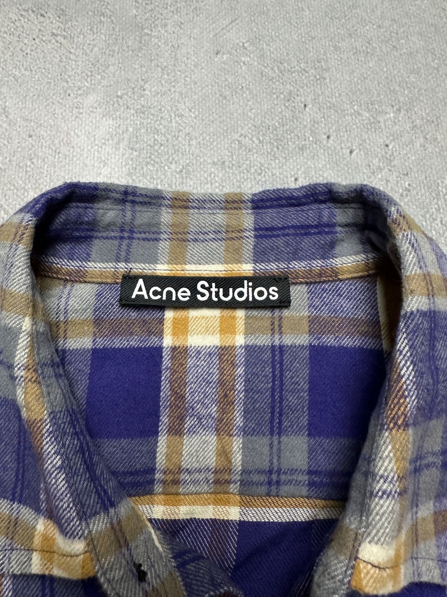 Acne Studios Acne Studios Checked Plaid Button-Up Embroidered Face Logo Size US S / EU 44-46 / 1 - 6 Thumbnail