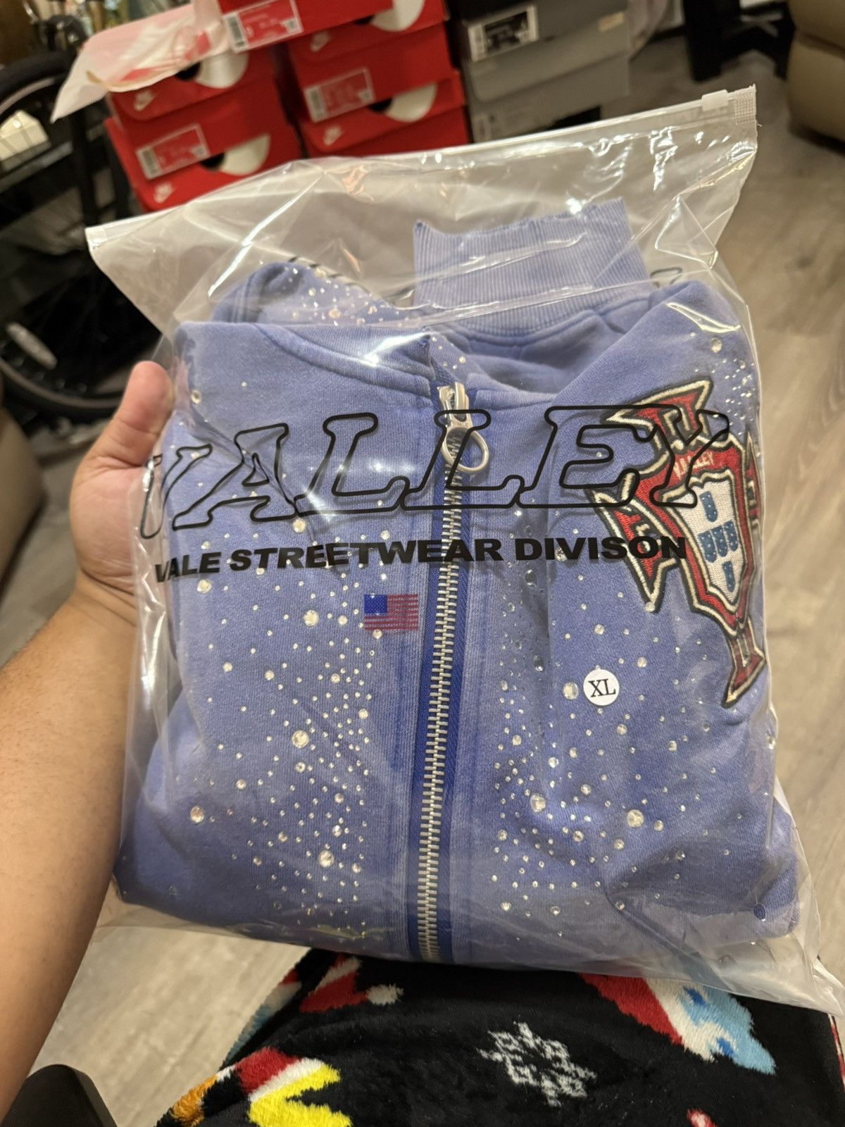 Vale Vale Sea Cluster Zip Up Hoodie Blue Size Medium Size US M / EU 48-50 / 2 - 13 Thumbnail