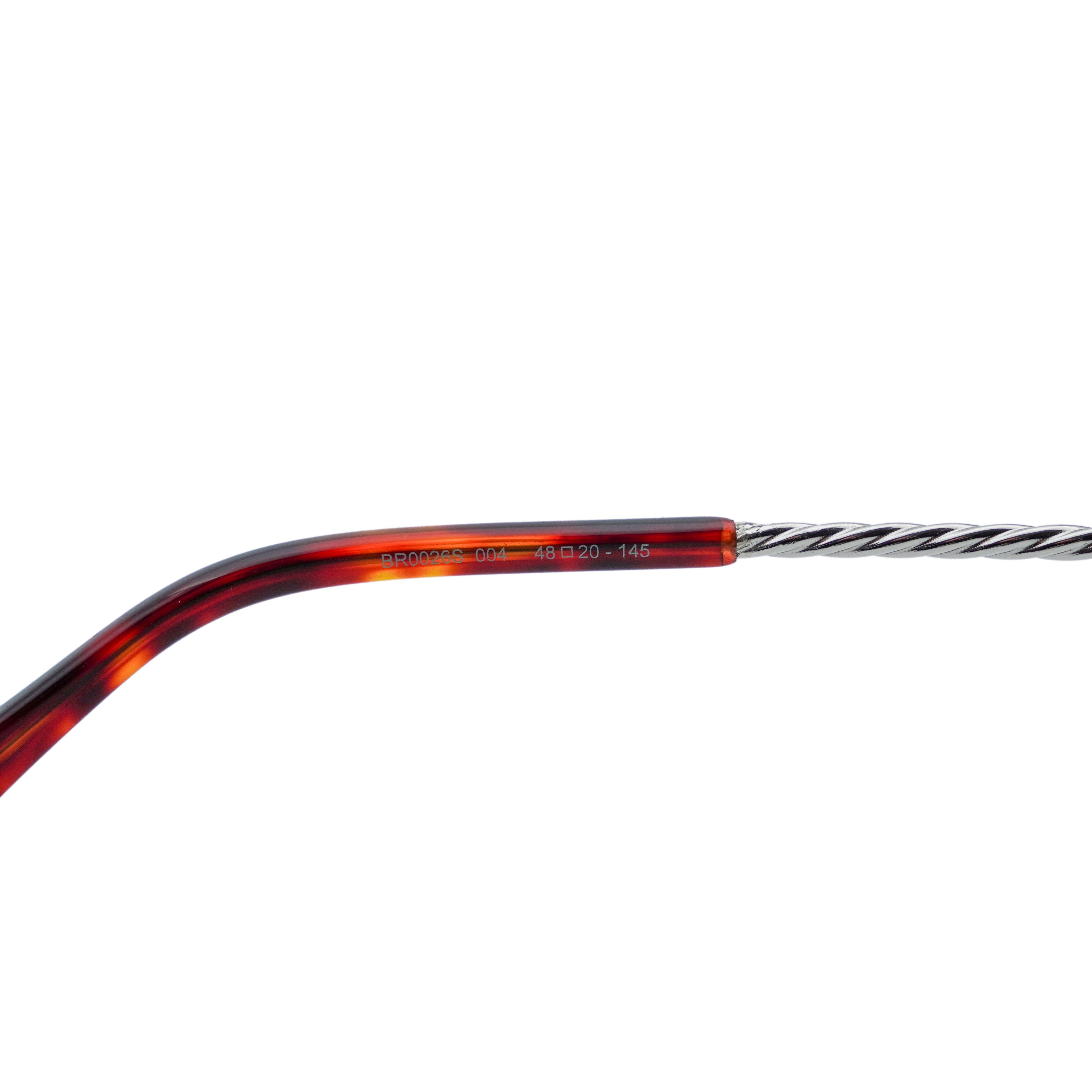 Brioni Vintage Brioni BR0026 Silver Twisted Rimless Logo Sunglasses Size ONE SIZE - 7 Thumbnail