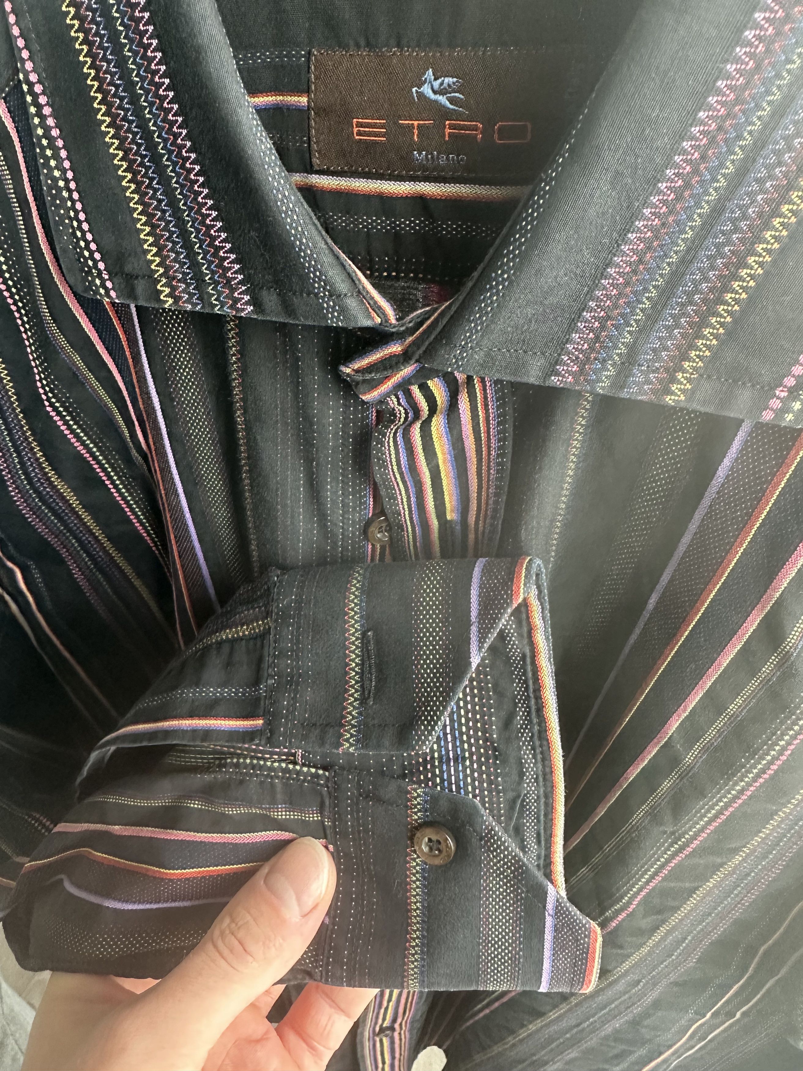Etro Woven Multicolor Dress Shirt Size US M / EU 48-50 / 2 - 3 Thumbnail