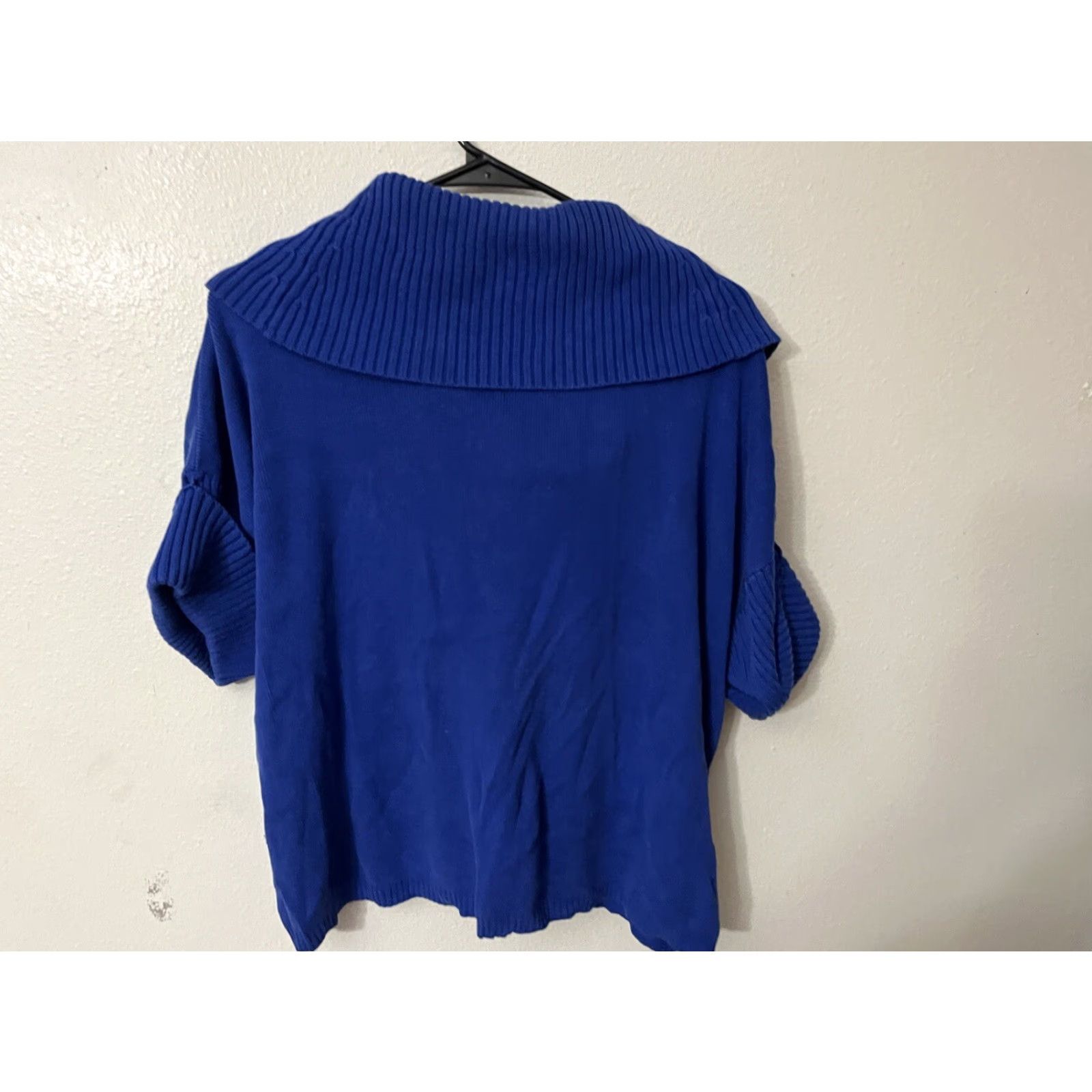 Kenneth Cole Kenneth Cole Womens Blue Cowl Neck Knit Top Medium Size Pullover Sweater Size M / US 6-8 / IT 42-44 - 3 Thumbnail