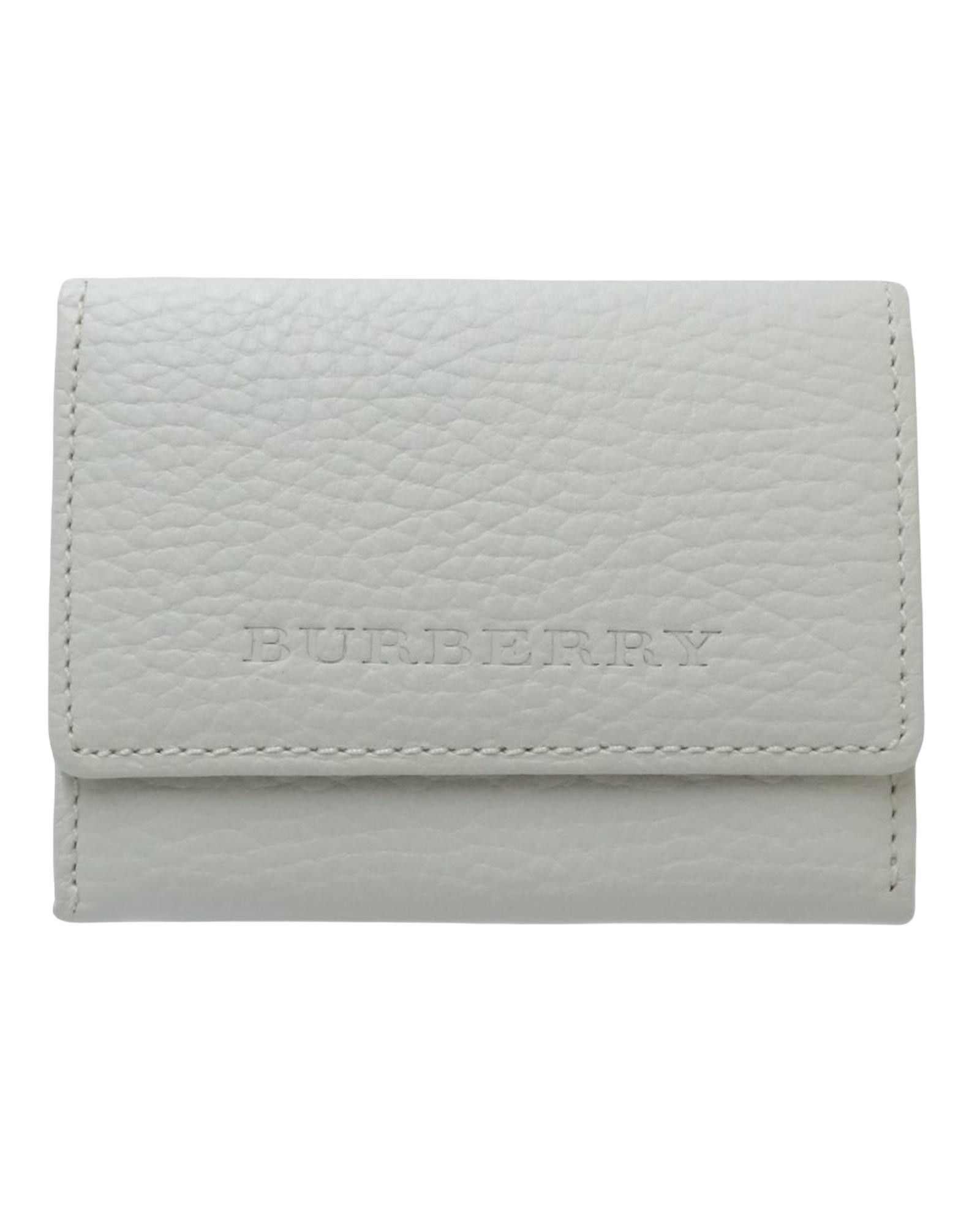 image of Burberry White Leather Cardholder For Women