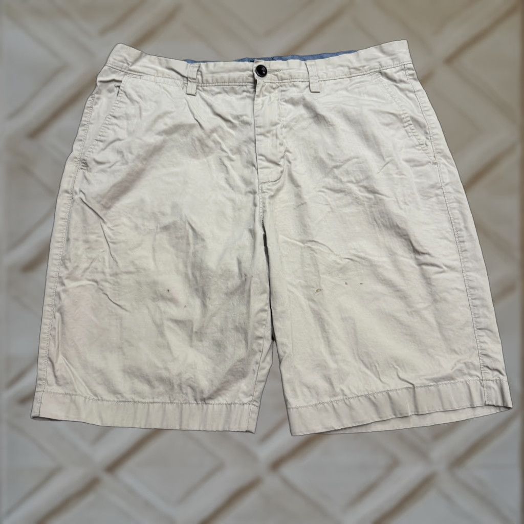 J.Crew J.Crew Mens Chino Shorts 36x11 Khaki Brown Cotton Flat Front Casual Classic Breathable Pockets Summer Season Mens Size US 36 / EU 52 - 1 Thumbnail