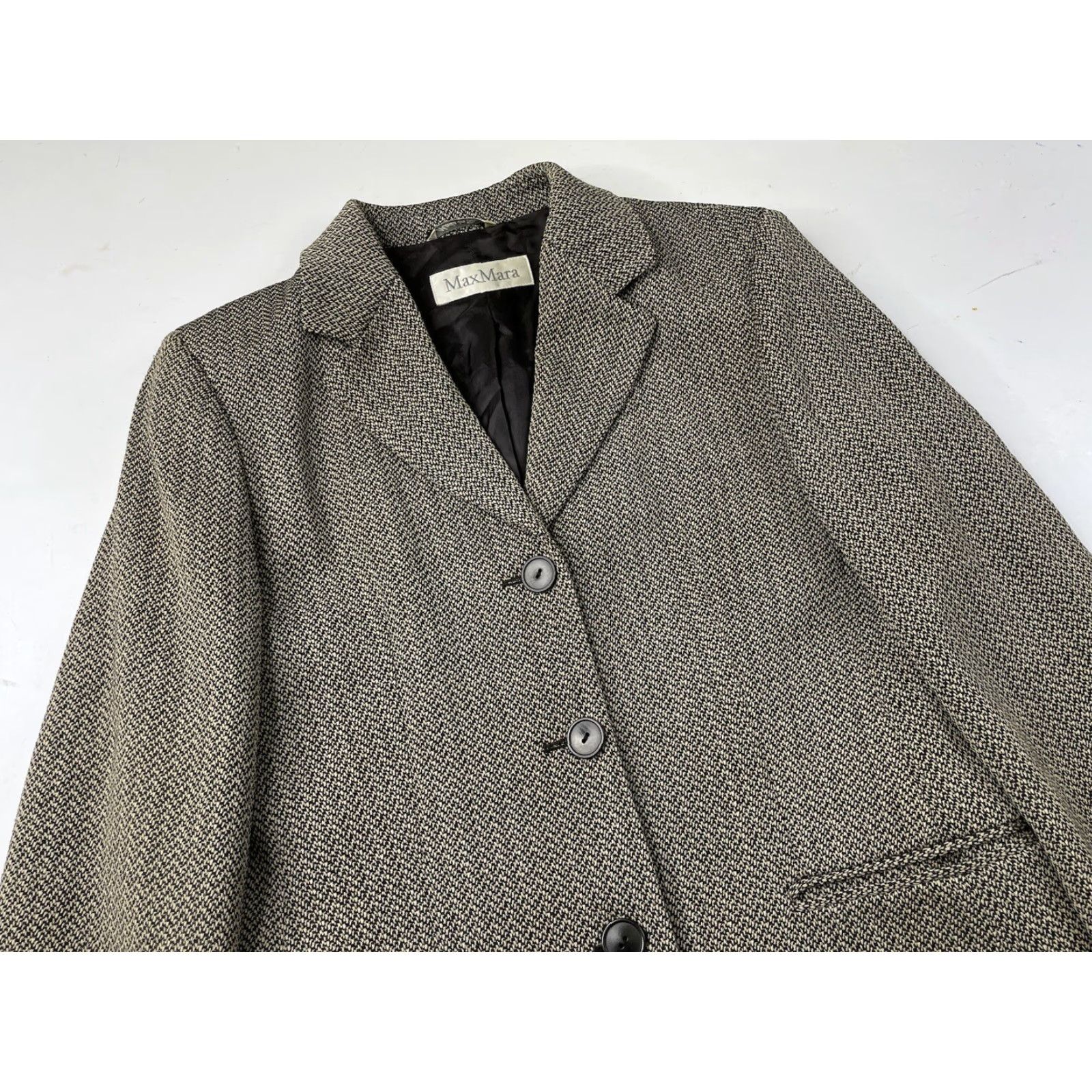 Max Mara Max Mara Womens Wool Blazer Jacket Coat 3 Button Tweed Size 8 Multicolor Geometric Tweed Regular Womens Blazer Size M / US 6-8 / IT 42-44 - 2 Thumbnail