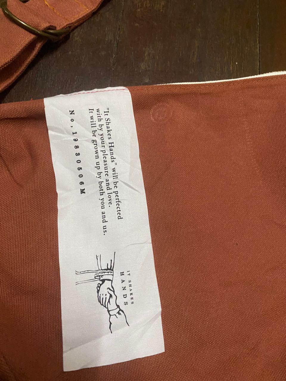 Japanese Brand “It shakes hands” brown canvas sling bag Size ONE SIZE - 4 Thumbnail