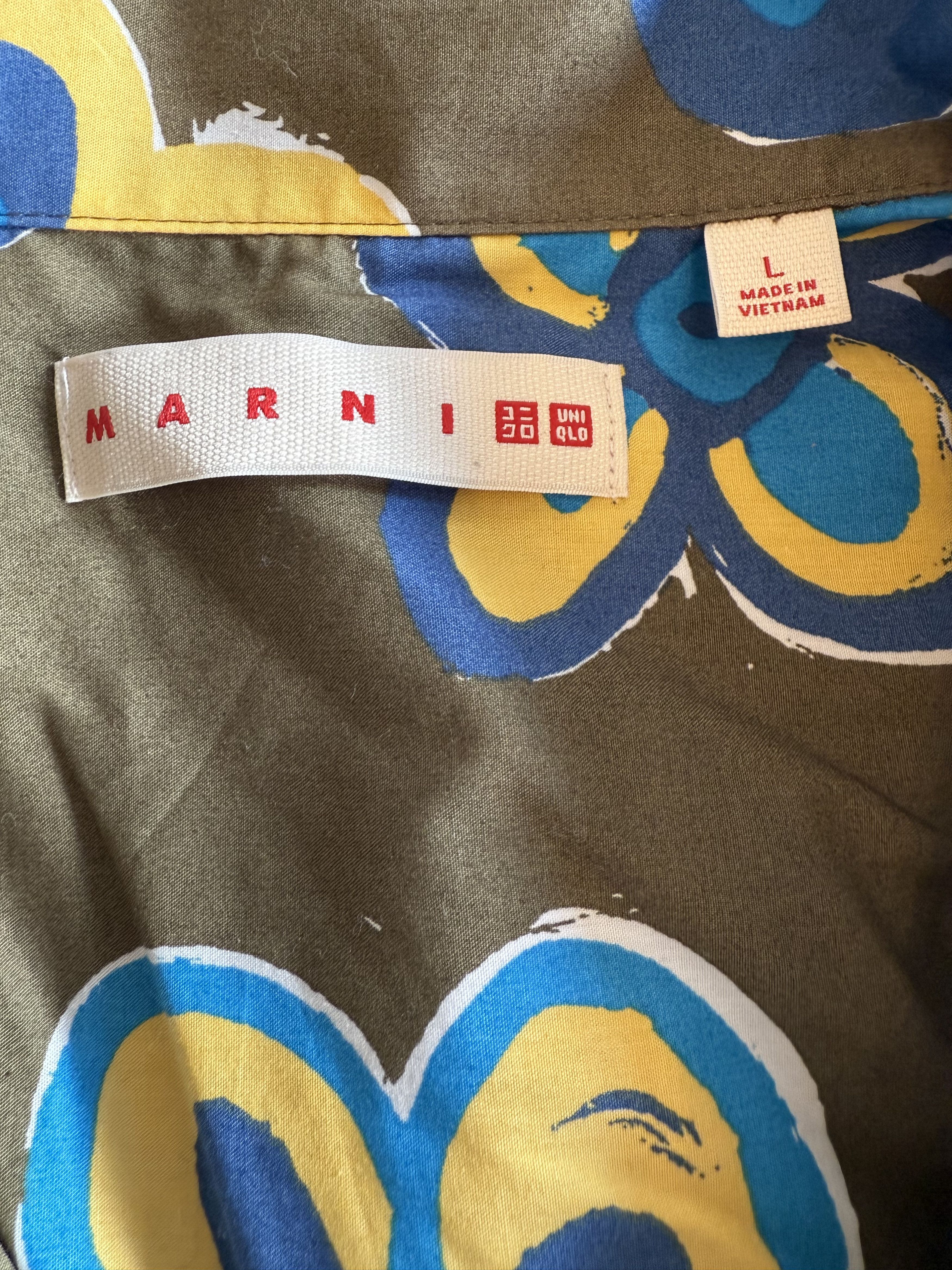 Marni × Uniqlo Marni x Uniqlo Oversized Floral Camp Shirt Size US L / EU 52-54 / 3 - 4 Thumbnail