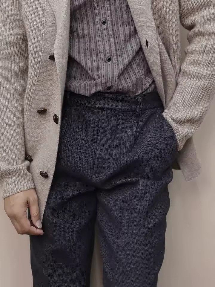 Other Casual Wool Blend Italian Style Straight Pants Vintage Size US 30 / EU 46 - 6 Thumbnail