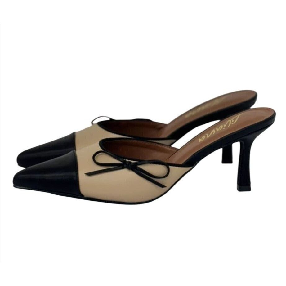 Other LILIANA / Mindi-1 / Vintage-Inspired/ Beige & Black / Sling Size US 10 / IT 40 - 3 Thumbnail