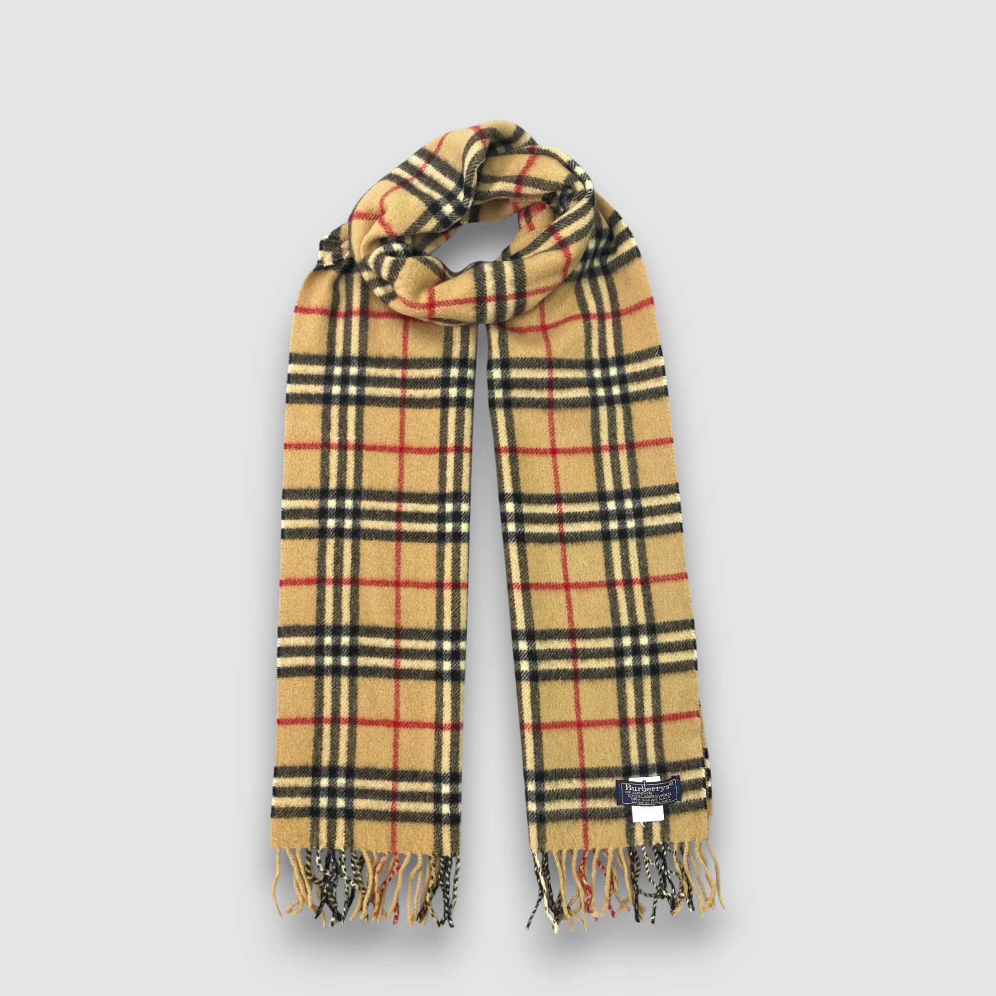 Burberry Vintage Burberry Scarf Muffler Wool Nova Check Neck Scarves Size ONE SIZE - 1 Thumbnail