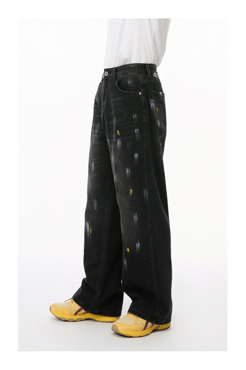 Japanese Brand × Jean Fashionable graffiti distressed washed denim jeans Size US 32 / EU 48 - 4 Thumbnail