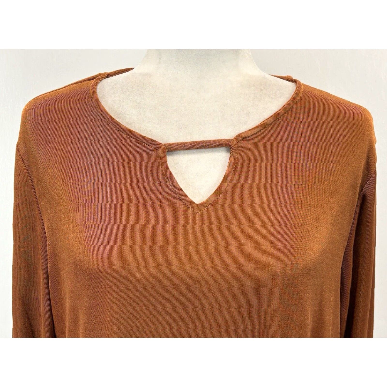 Coldwater Creek Coldwater Creek Slinky Top Shirt Sz Large Rust Made USA Travel Comfort Size L / US 10 / IT 46 - 5 Thumbnail