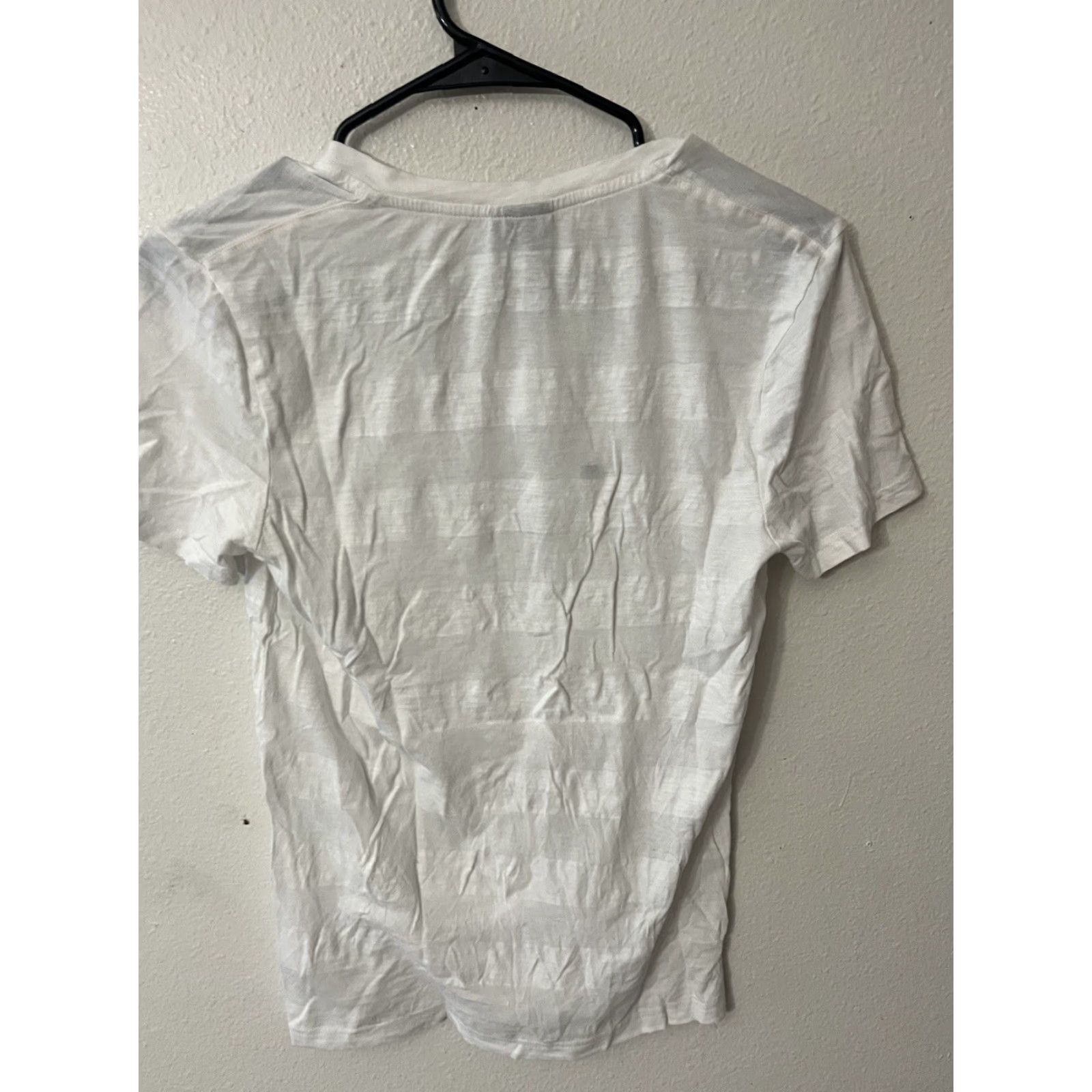 H&M H&M Womens White Short Sleeve Henley Tee XS Cotton Size XS / US 0-2 / IT 36-38 - 2 Thumbnail
