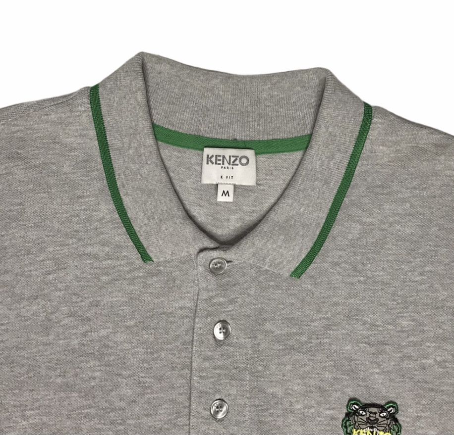 Kenzo Kenzo Mens Crest Polo T-Shirt Tiger Logo Sz M Gray Size US M / EU 48-50 / 2 - 4 Thumbnail