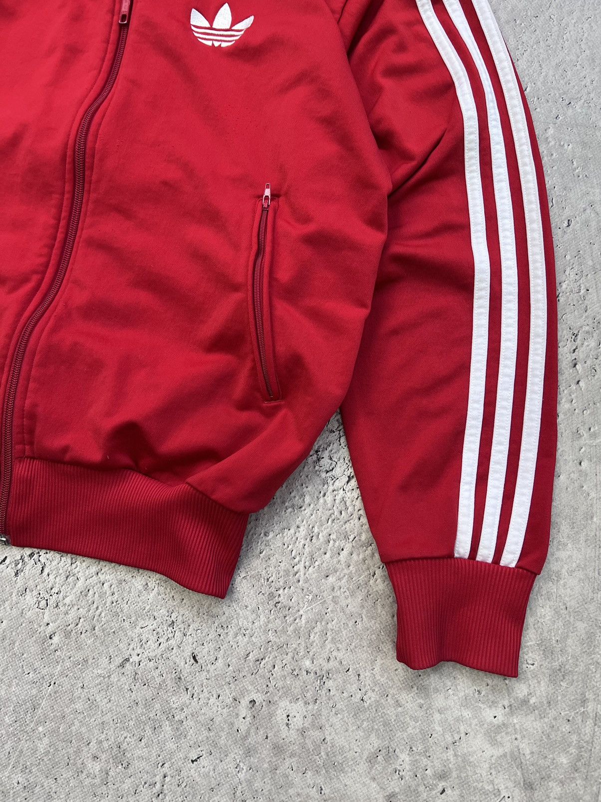 Adidas × Vintage Vintage Adidas Track Y2K Jacket Striped Red White Size US S / EU 44-46 / 1 - 5 Thumbnail