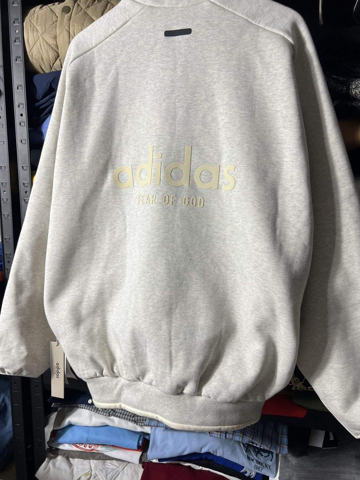 Adidas × Fear of God Adidas x Fear of God Athletics Track Jacket Oatmeal Full Zip Size US M / EU 48-50 / 2 - 10 Thumbnail