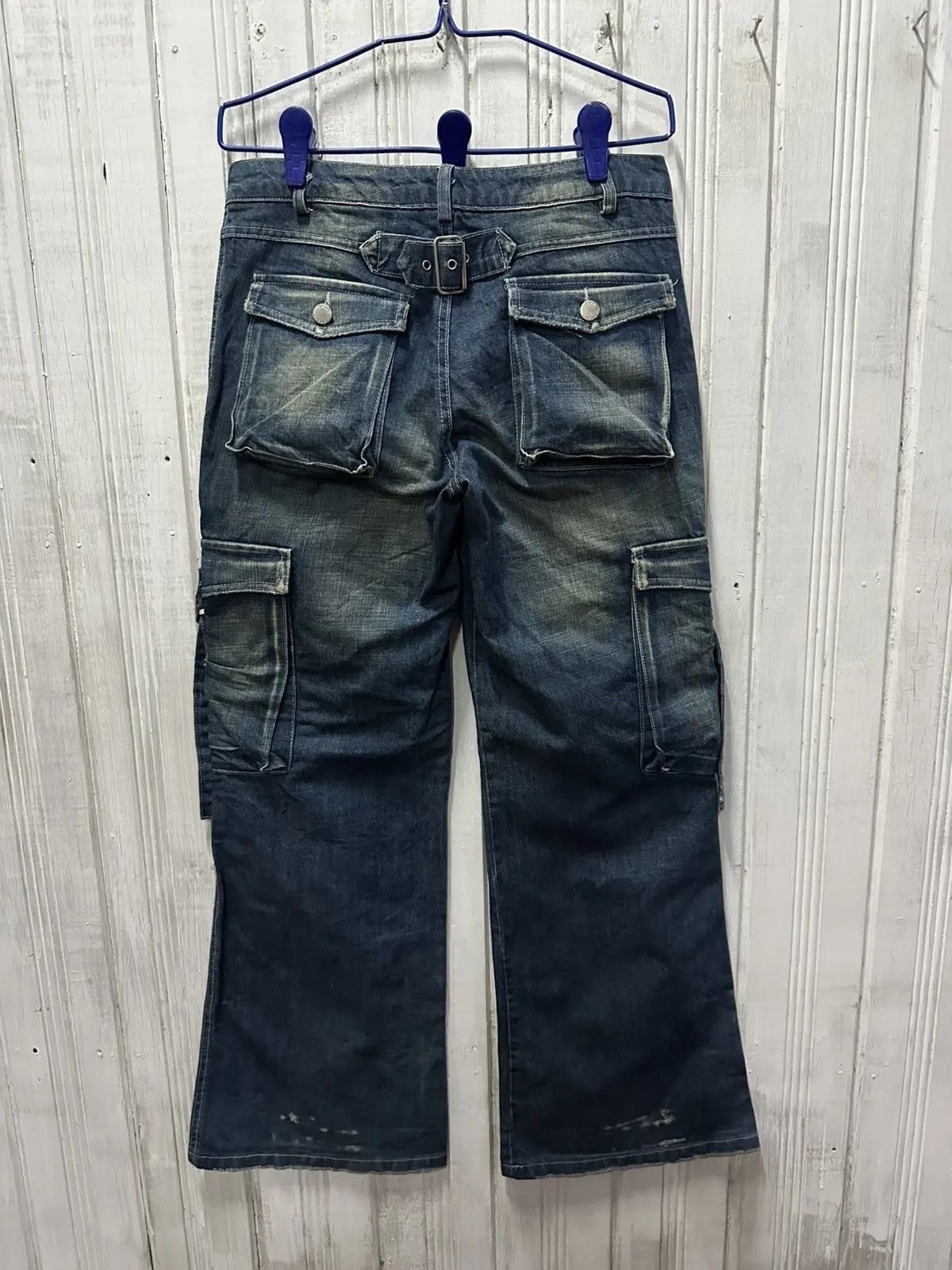Marc by Marc Jacobs SICKS💥VINTAGE MARC JACOB JAPAN WIDE LEGS BONDAGE DENIM PANTS Size US 30 / EU 46 - 11 Thumbnail