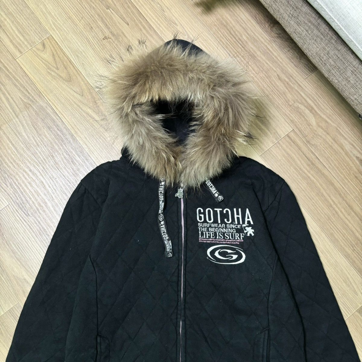 Gotcha × If Six Was Nine × Le Grande Bleu (L.G.B.) Vintage Gotcha fur hoodie IfSixWasNine LGB style Size US M / EU 48-50 / 2 - 4 Thumbnail