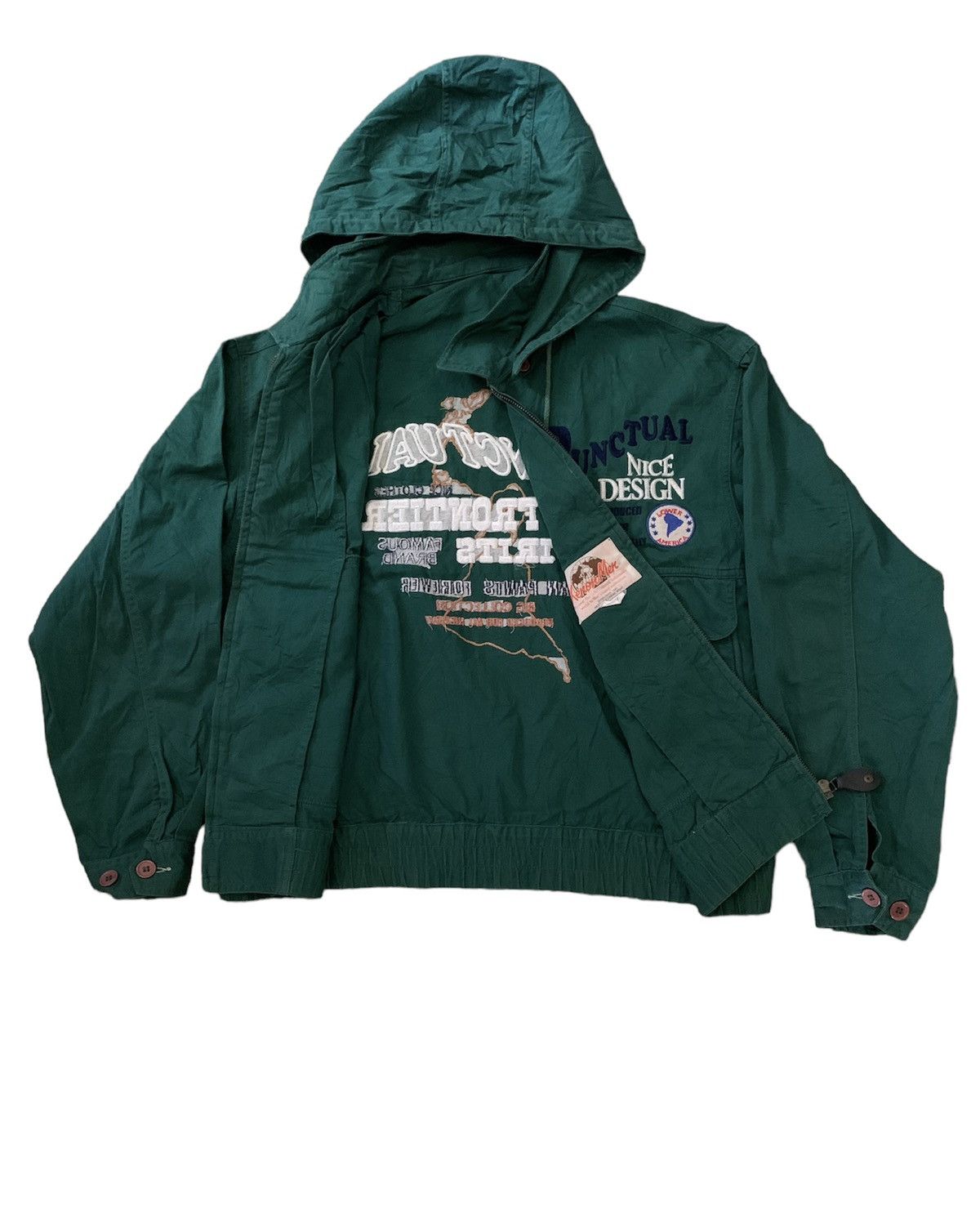 Japanese Brand Punctual frontier Spirit Bomber Green Jacket Size US M / EU 48-50 / 2 - 5 Thumbnail