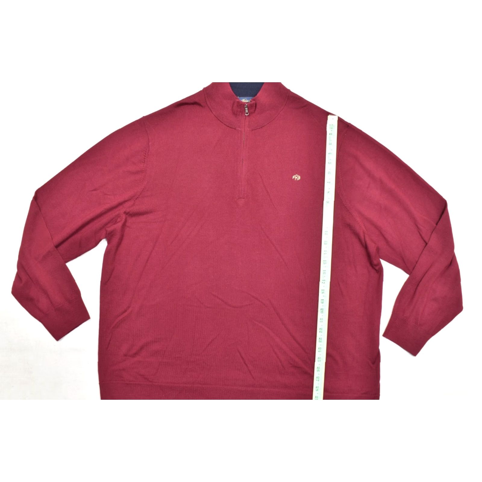 Brooks Brothers VINTAGE? No. Brooks Brothers 3XLT Men's Red 1/4 Zip Pullover Sweater 100% Merino Wool Solid Knit Zipper Regular Big & Tall Mens Size US XXL / EU 58 / 5 - 4 Thumbnail