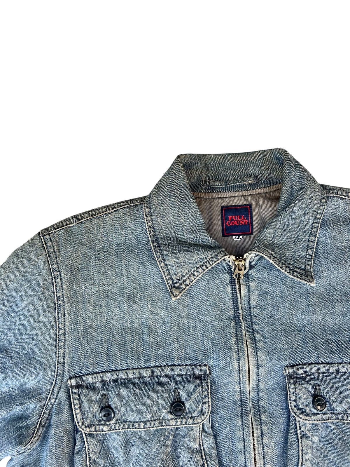 Full Count & Co. × Vintage Vintage Full Count Dirty Mud HBT Denim Jacket Lined Size US M / EU 48-50 / 2 - 6 Thumbnail