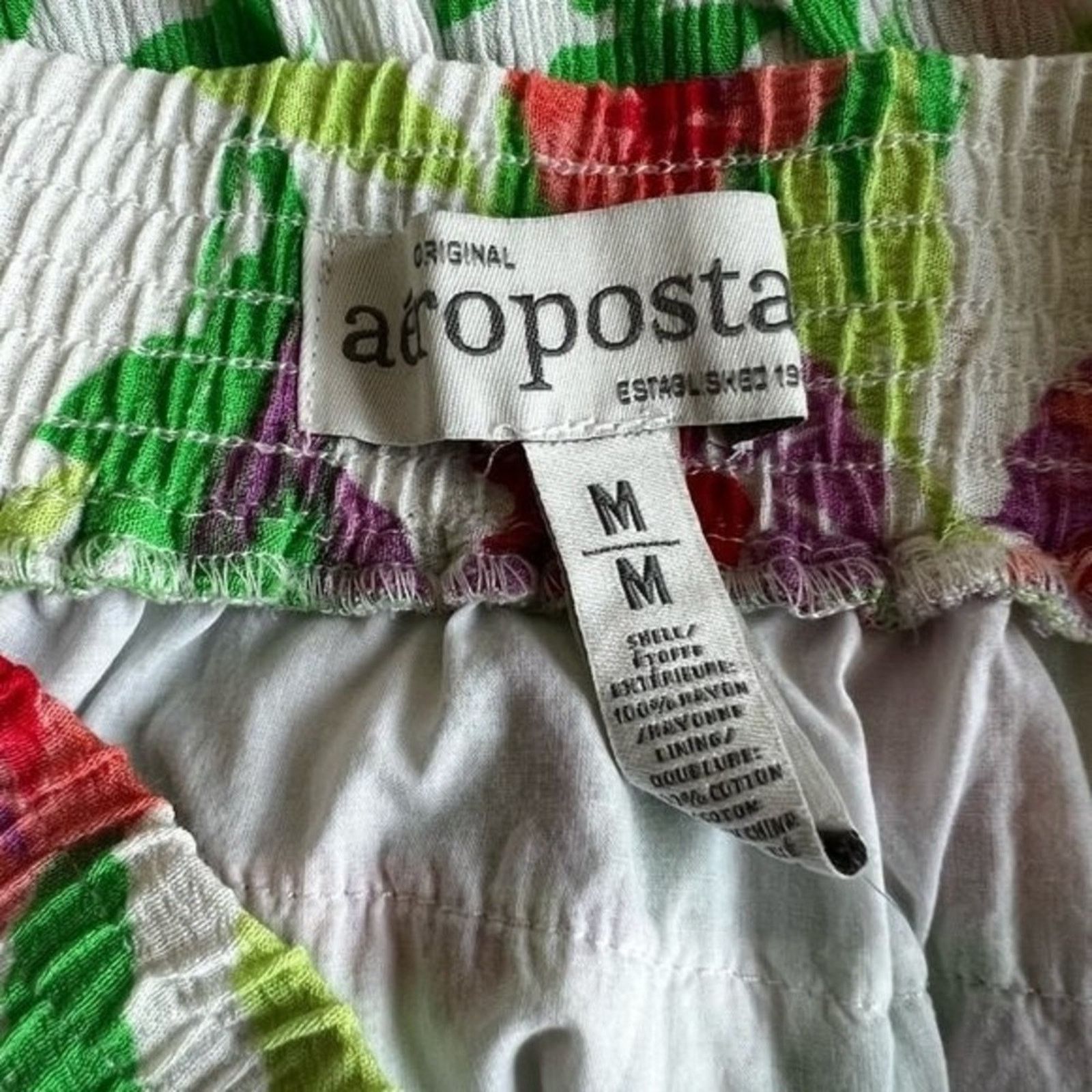 Aeropostale Aeropostle White Floral Ruffled Tiered Mini Skirt, M Size 28" / US 6 / IT 42 - 5 Thumbnail