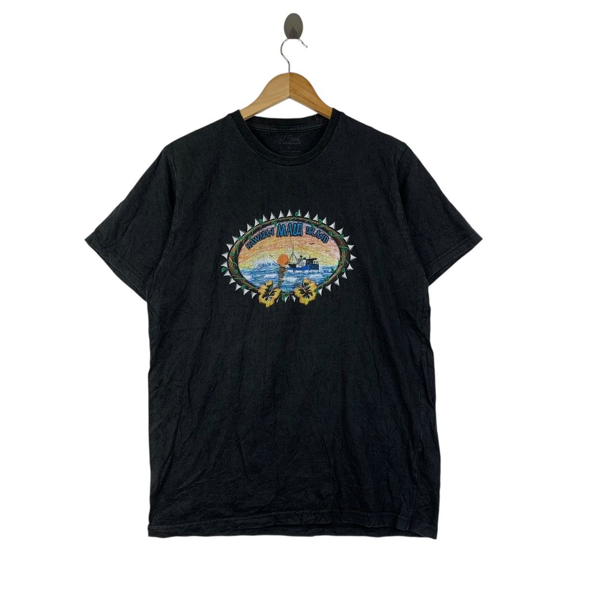 Vintage Vintage Hawaiian MAUI Island Sunset Tee Black Size US L / EU 52-54 / 3 - 1 Thumbnail