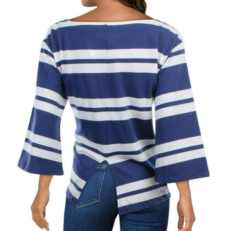 Tommy Bahama Tommy Bahama Womens French Terrace Striped Top Sz L Nautical Size L / US 10 / IT 46 - 7 Thumbnail