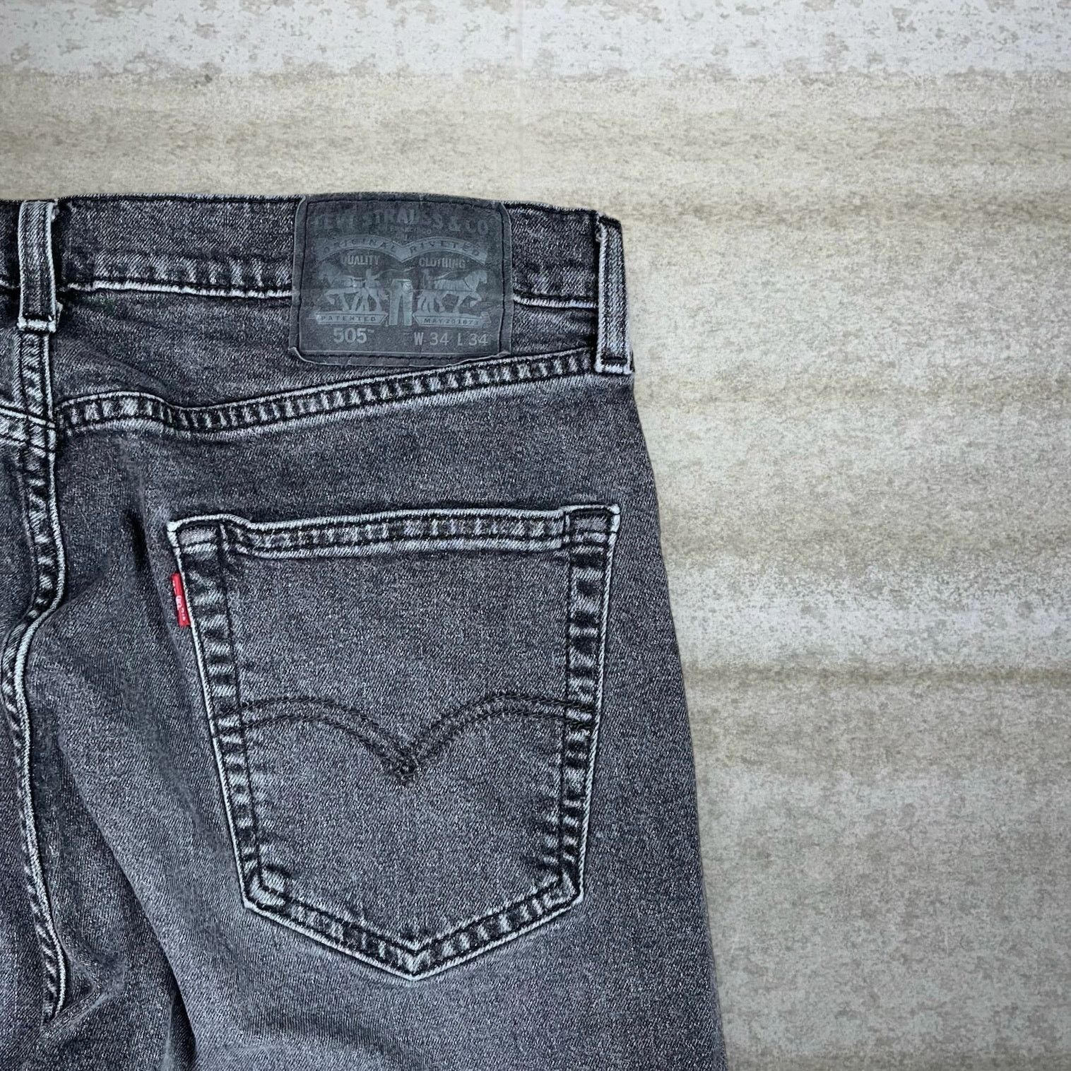 Levi's Vintage Y2K Levis Jeans 34x34 Regular Straight Black Wash Size US 34 / EU 50 - 3 Thumbnail