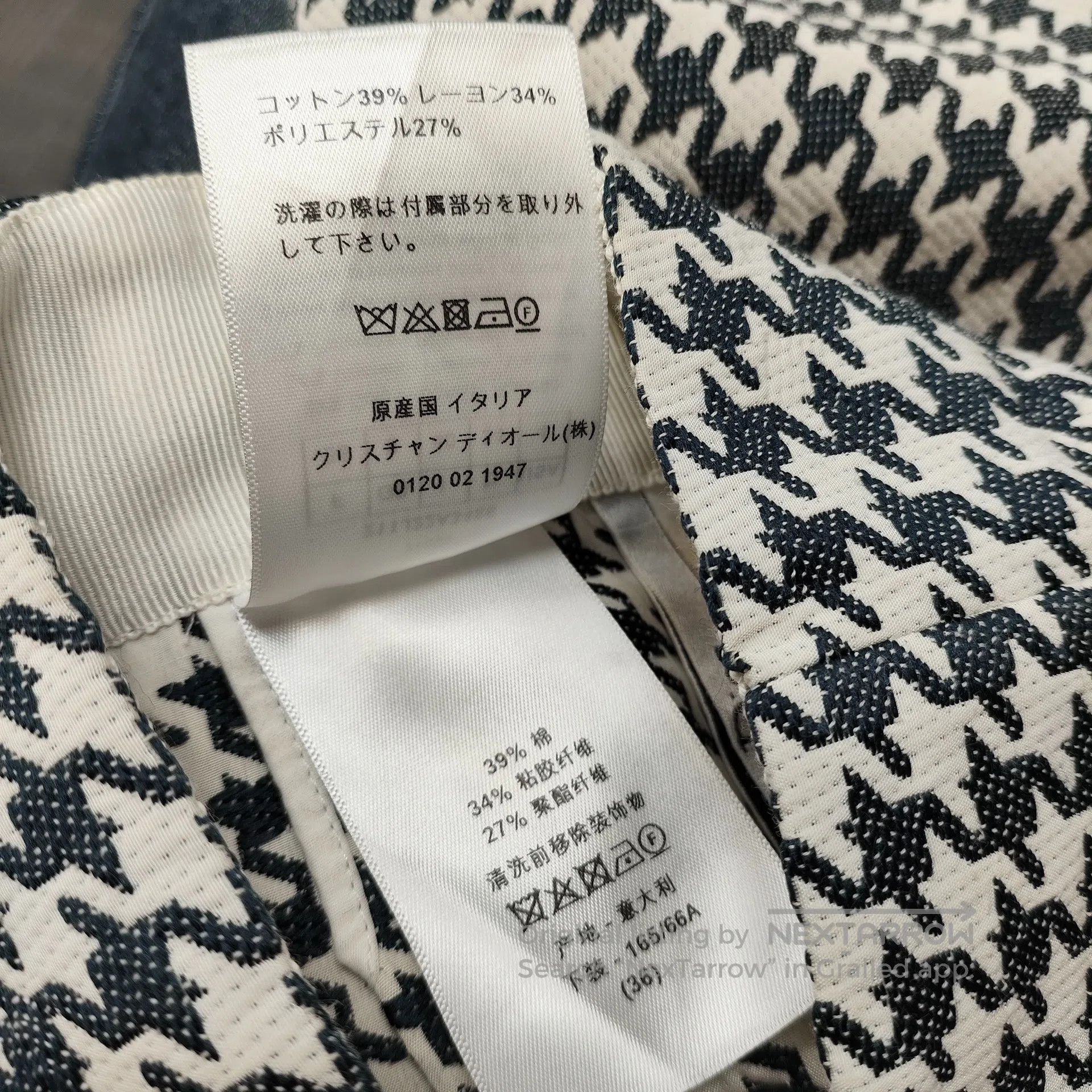 Dior Dior Classic Black and White Houndstooth Skirt Size 36| Size 35" - 7 Thumbnail
