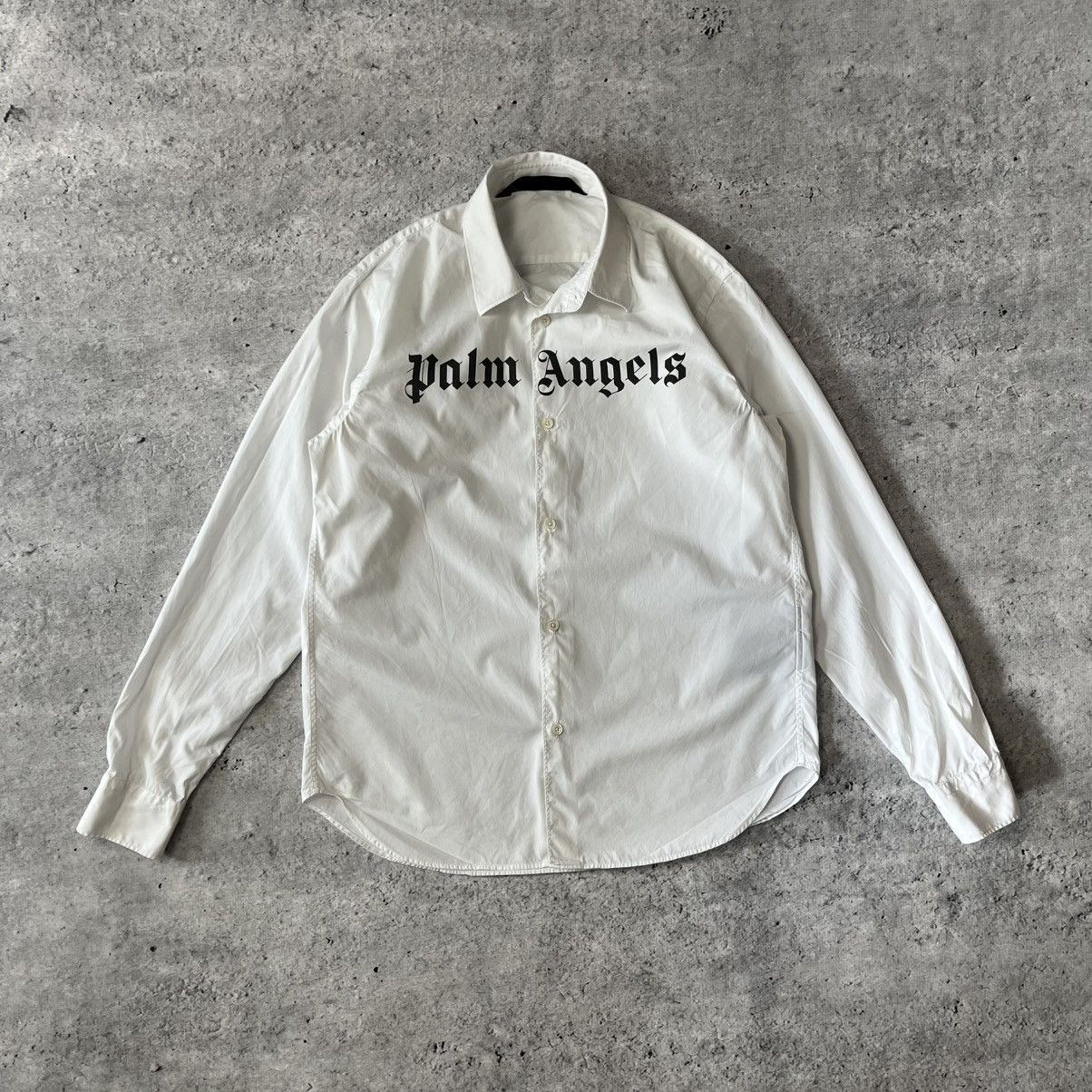 Palm Angels Palm Angels white button up shirt 46 S streetwear style Size US S / EU 44-46 / 1 - 1 Thumbnail