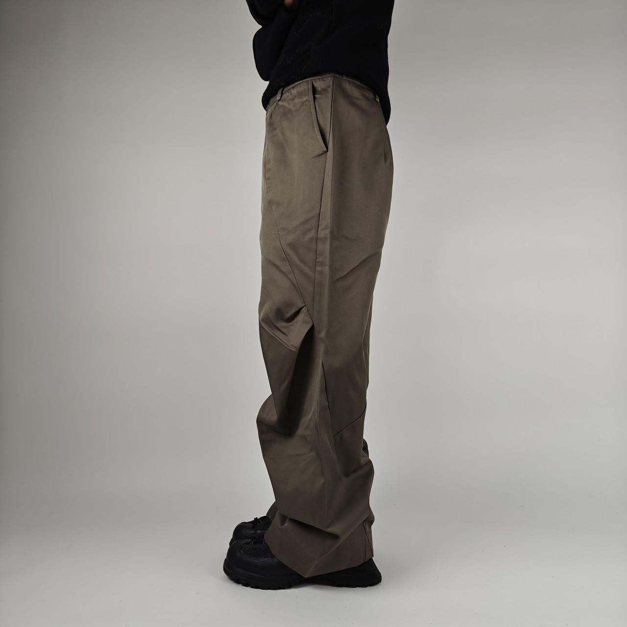 Other Khaki Diamond Pleated Wide Leg Trousers Size US 32 / EU 48 - 3 Thumbnail