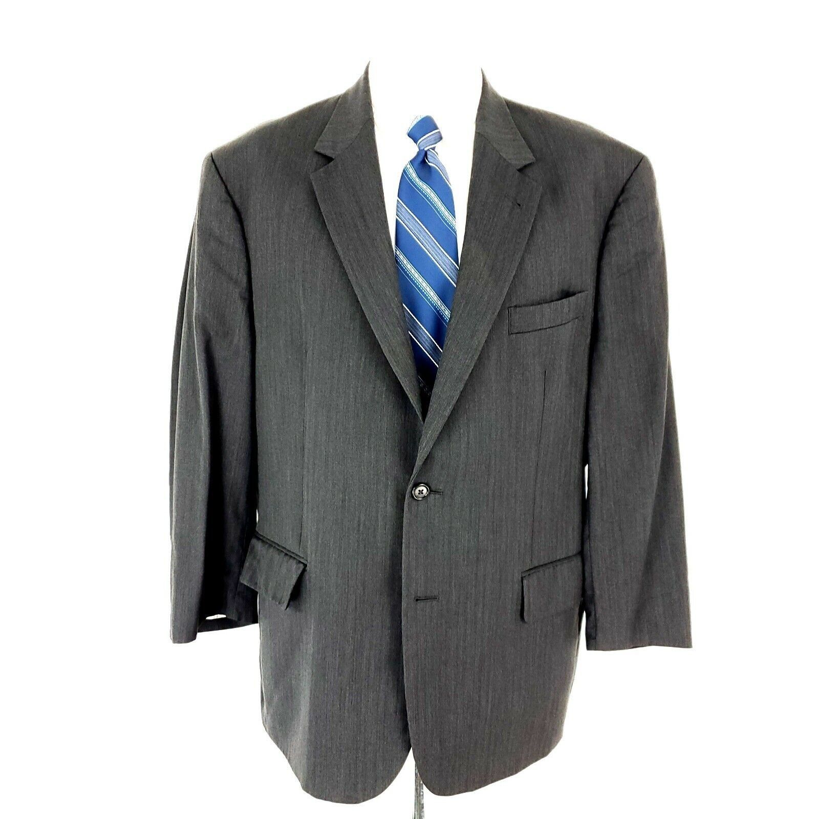 Jos. A. Bank Jos A Bank Wool 2 Button Signature Collection Blazer 44R Gra Size 44R - 3 Thumbnail