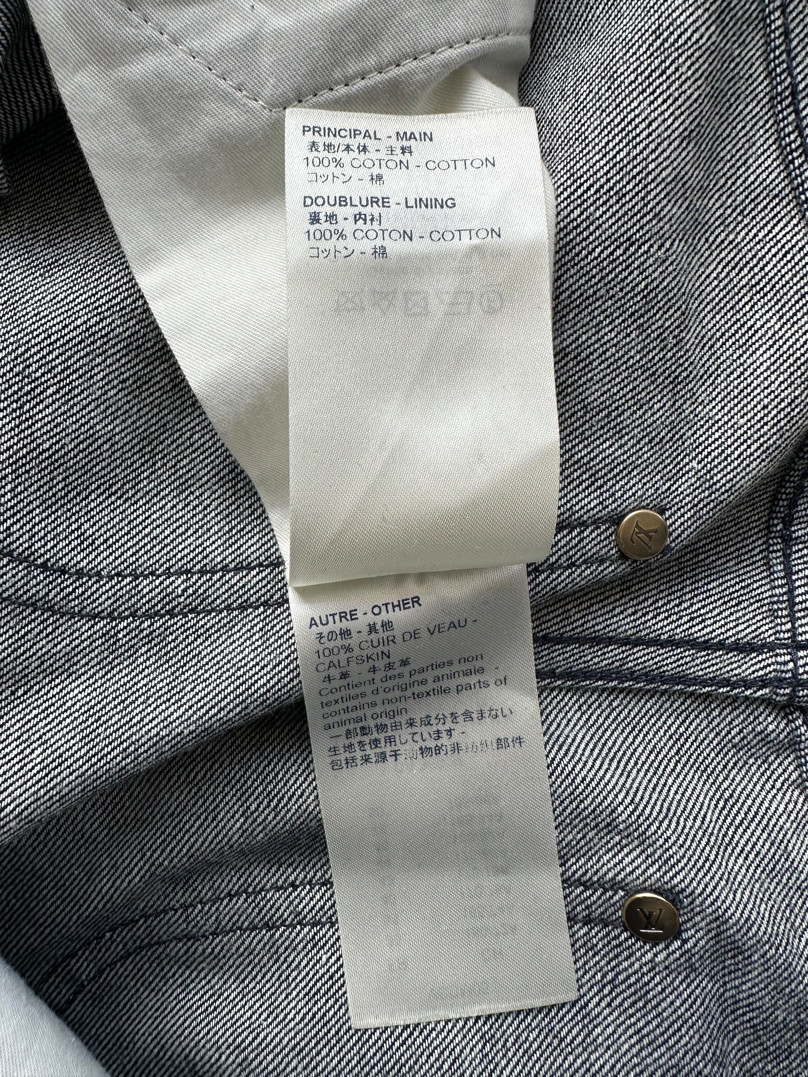 Louis Vuitton Blue & White Leaf Jeans Size US 30 / EU 46 - 6 Thumbnail