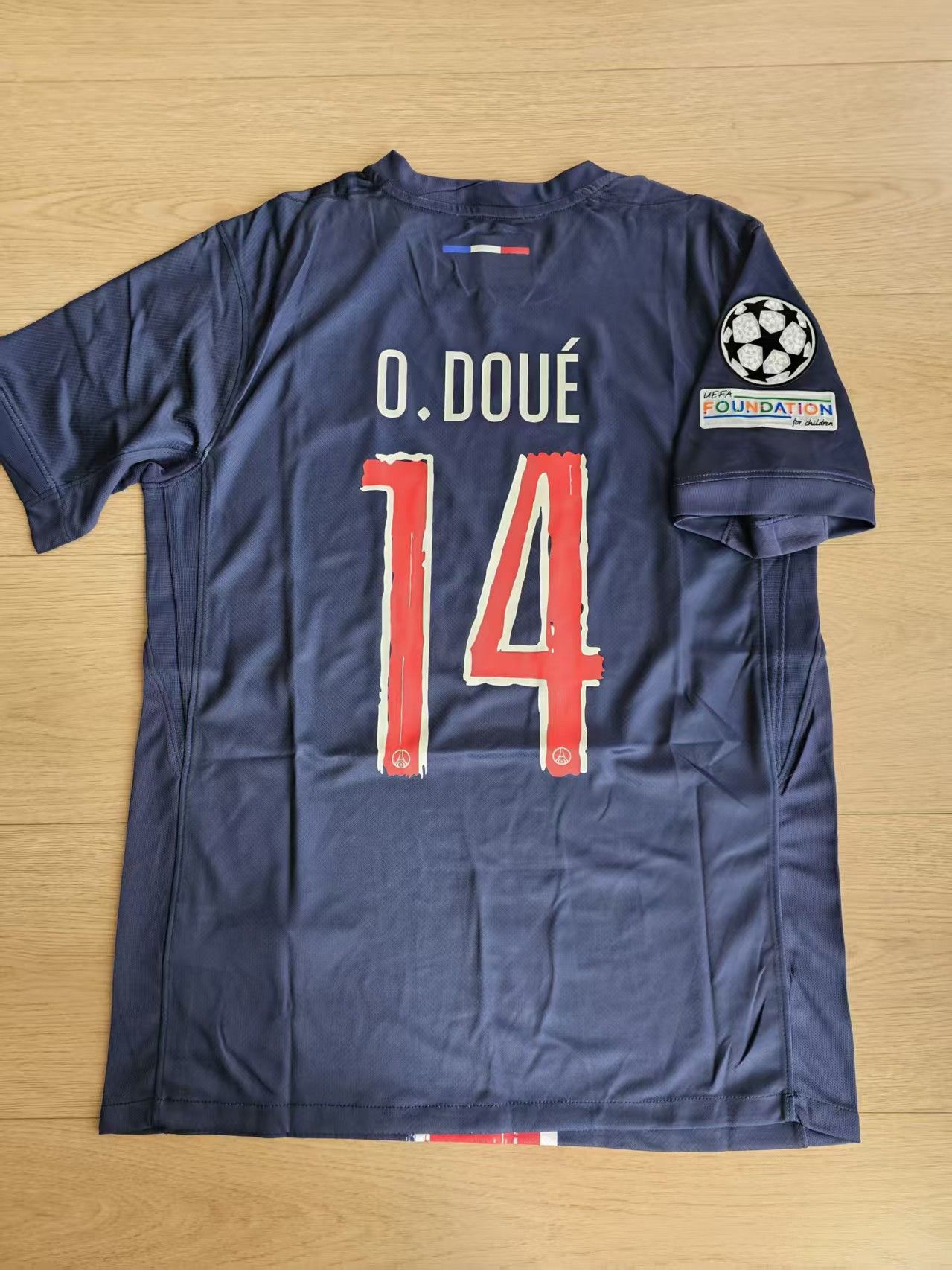 Other 2025 PSG #14 Désiré Doué Jersey Home UEFA Champions League Size US M / EU 48-50 / 2 - 1 Thumbnail