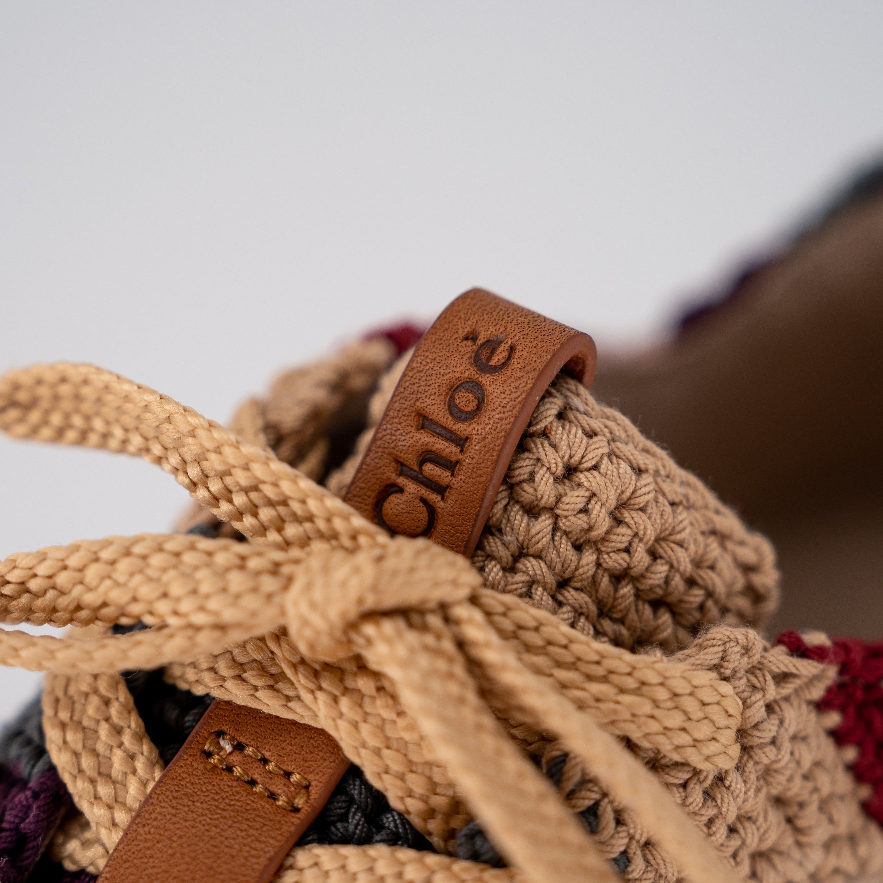 Chloe size US7 EU 37 - Chloe Myha Crocheted Knit Sneakers Burgundy Size US 7 / IT 37 - 6 Thumbnail