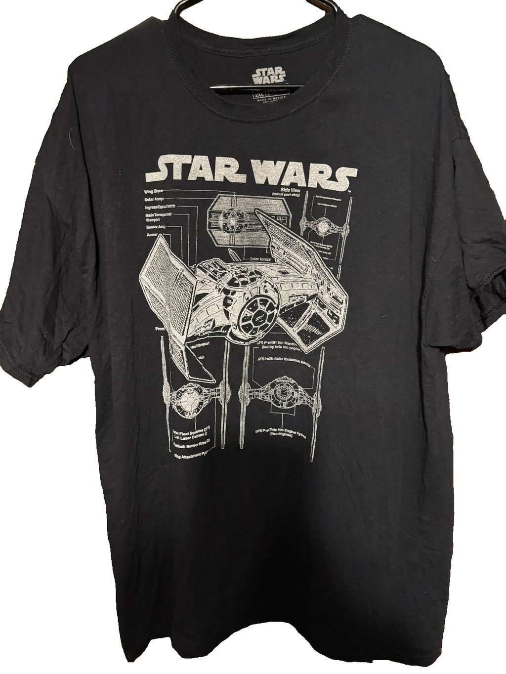 Star Wars Star Wars Blueprint T-Shirt Men Size 2XL Black Size US XXL / EU 58 / 5 - 1 Thumbnail