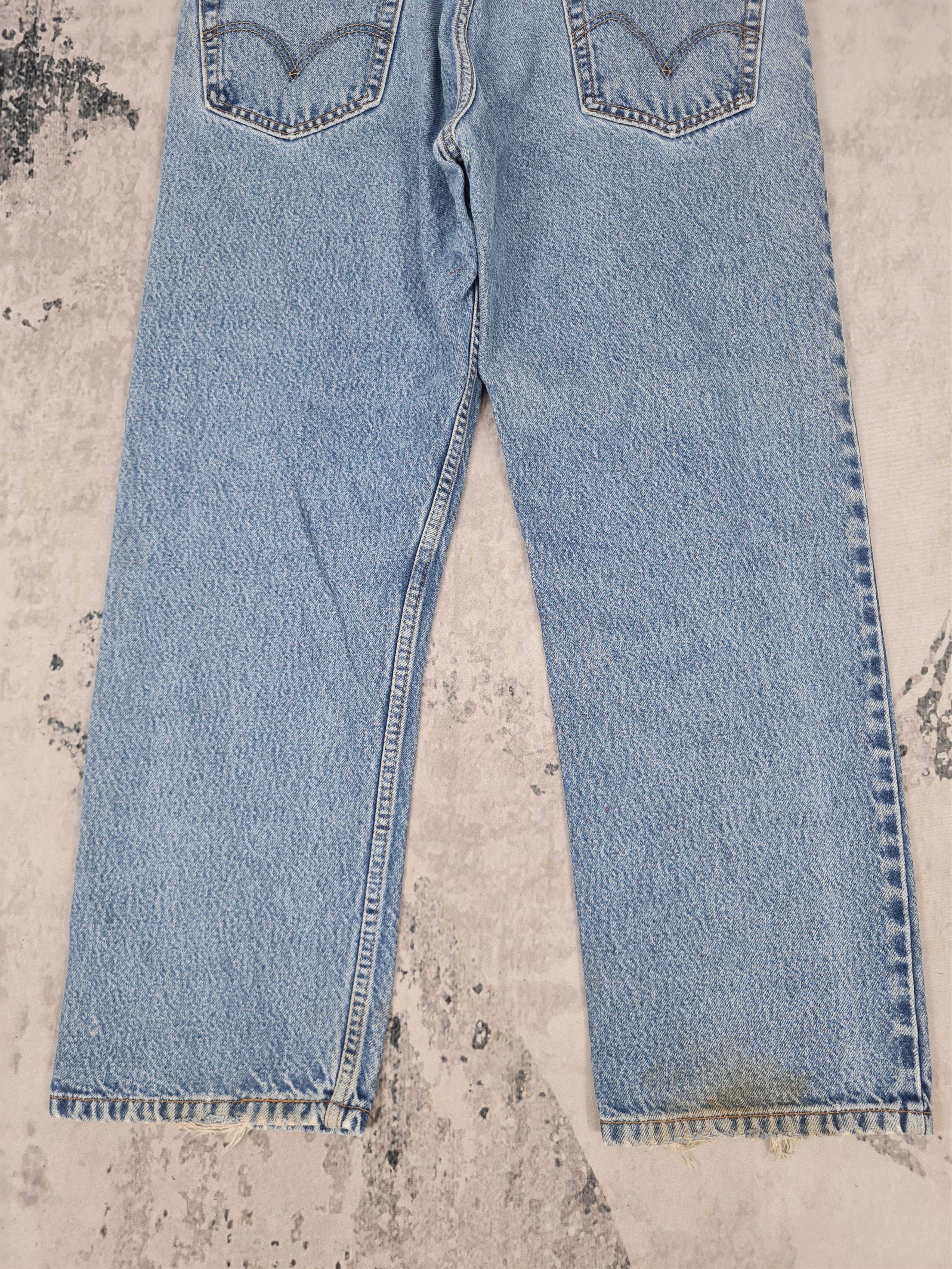 Levi's Vtg LEVIS 505 Single R Faded Cropped Jeans L0351 Size 36X28 Size US 36 / EU 52 - 7 Thumbnail