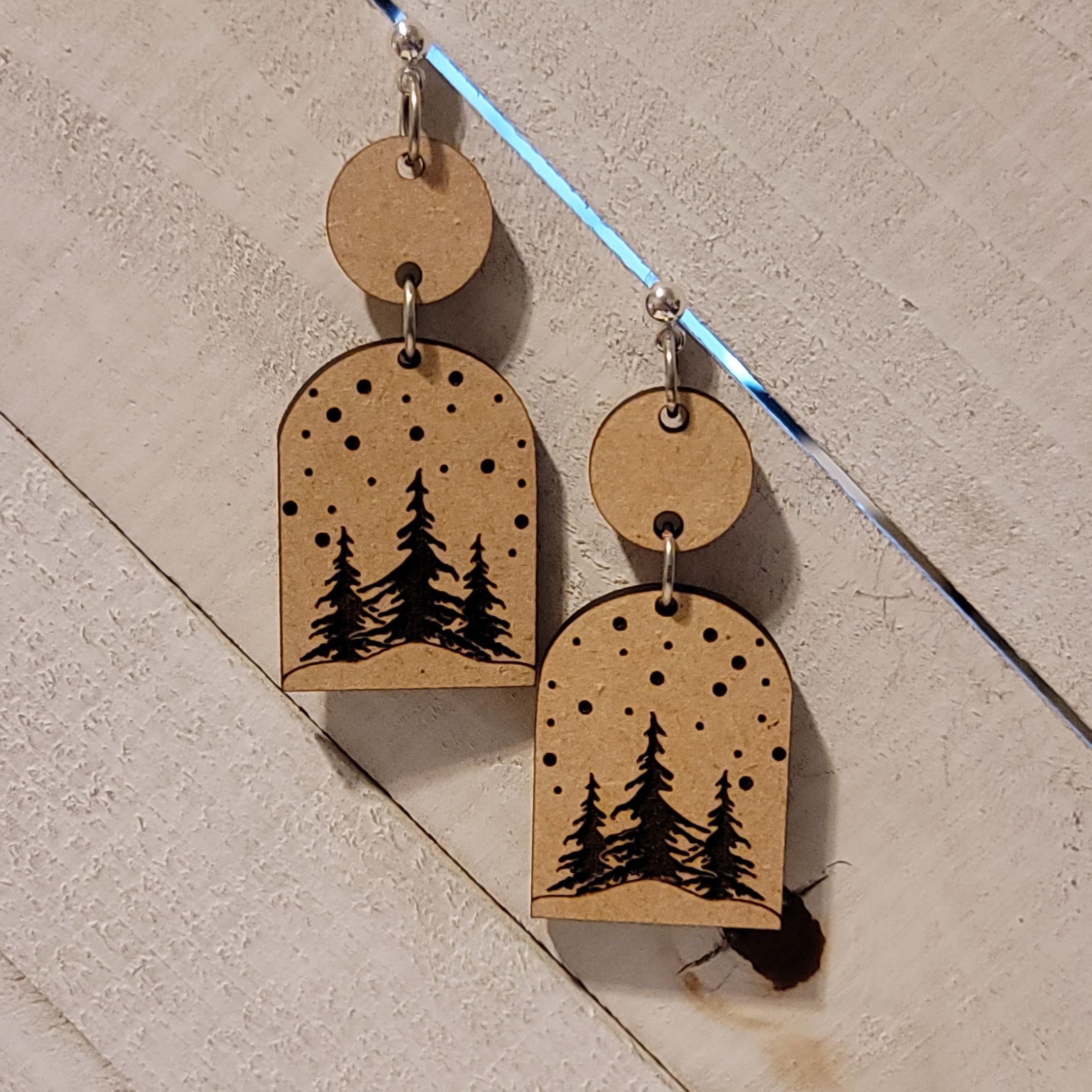 Handmade Christmas Tree Dangle Earrings Size ONE SIZE - 3 Thumbnail