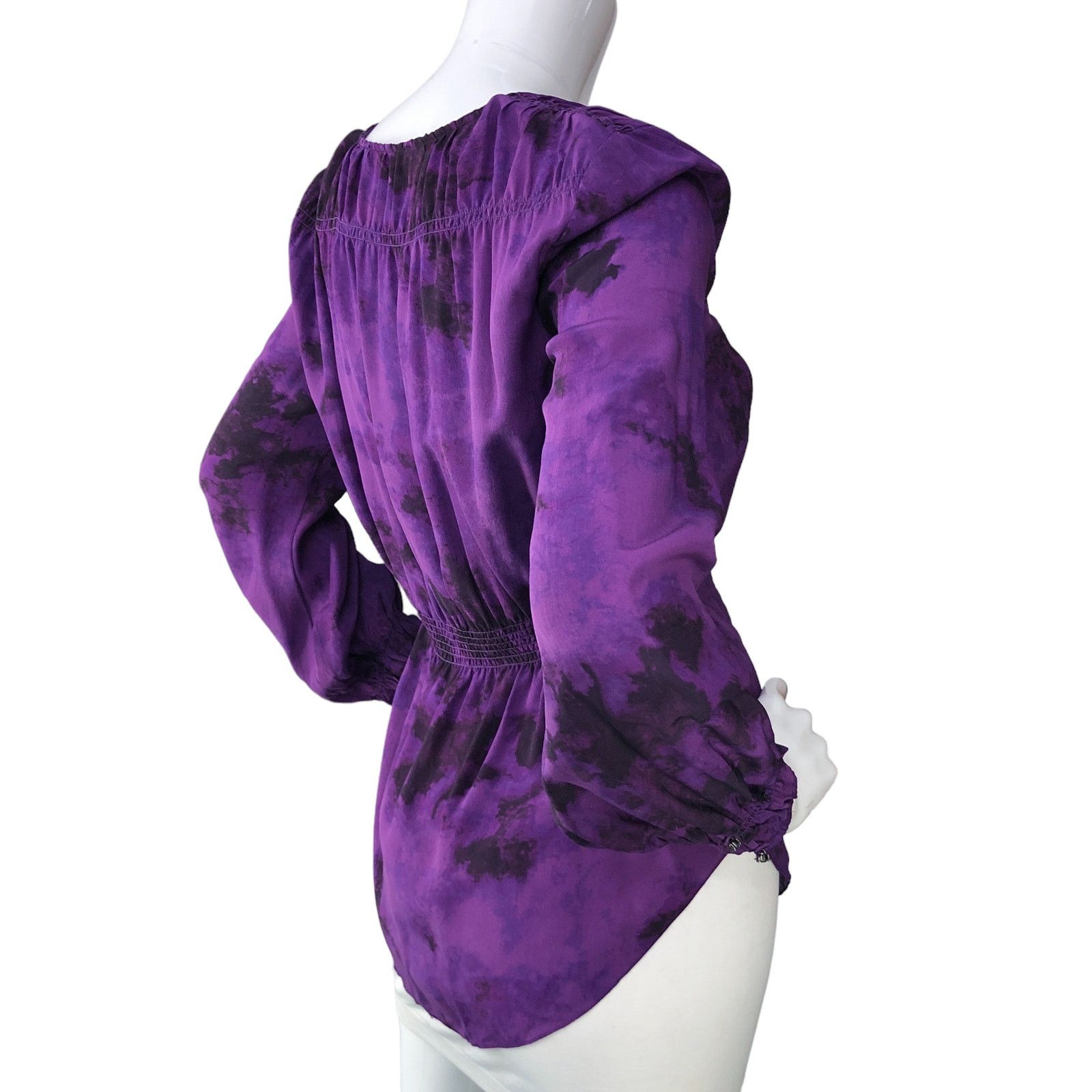 Rebecca Taylor Rebecca Taylor Size 6 Blouse Silk V Neck Balloon Sleeve Size M / US 6-8 / IT 42-44 - 8 Thumbnail