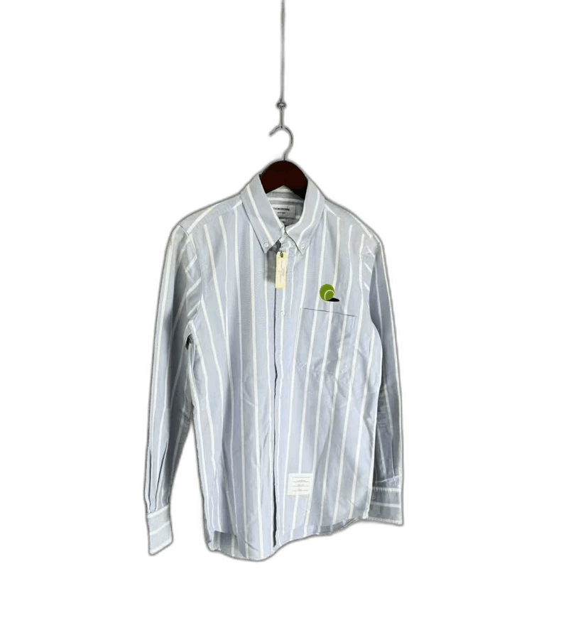 Thom Browne Thom Browne Striped Tennis Embroidered Shirt Size US M / EU 48-50 / 2 - 1 Thumbnail