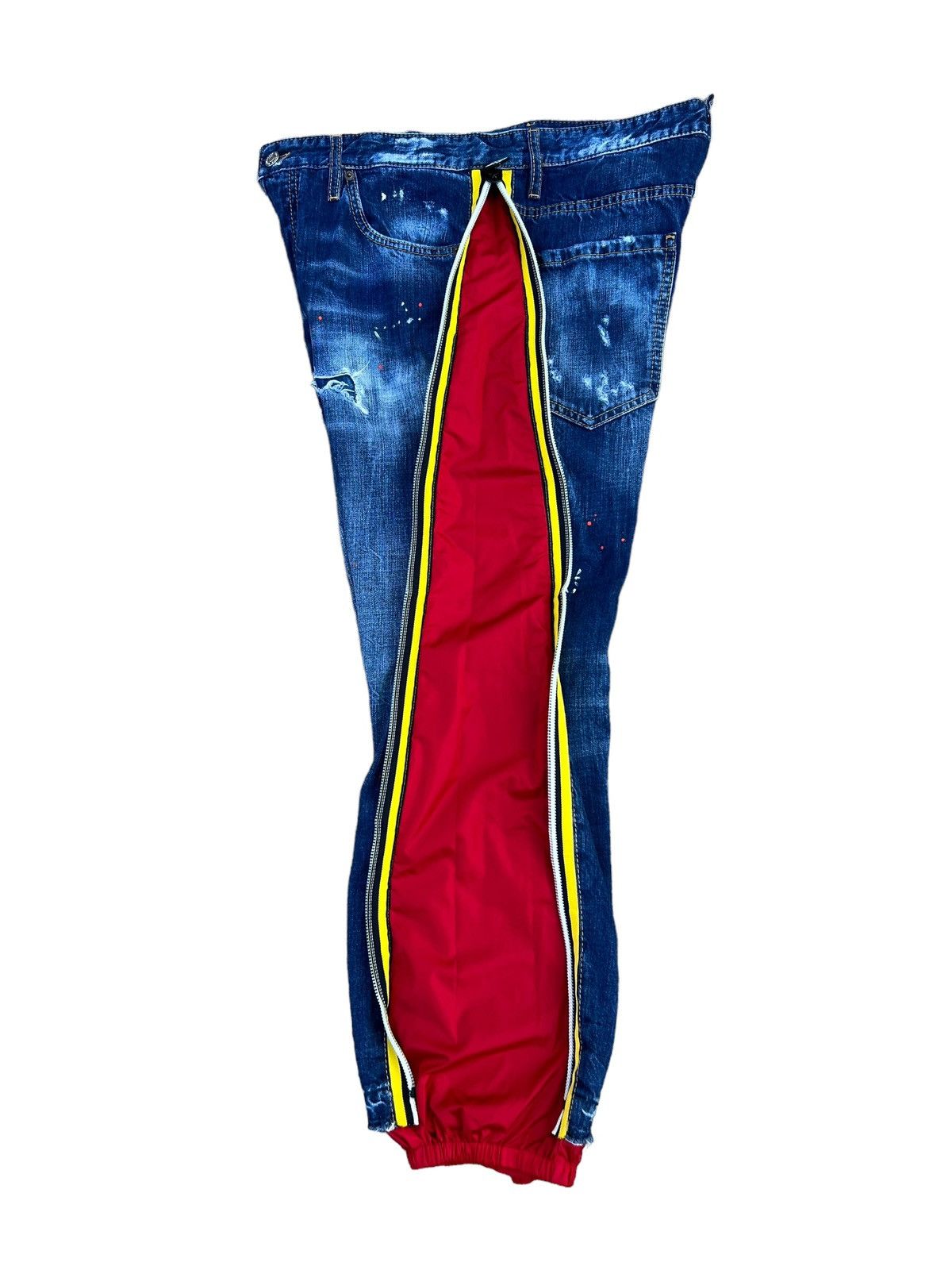 Dsquared2 Dsquared2 Made in Italy Hybrid Denim Side Tape Jeans Size US 32 / EU 48 - 4 Thumbnail