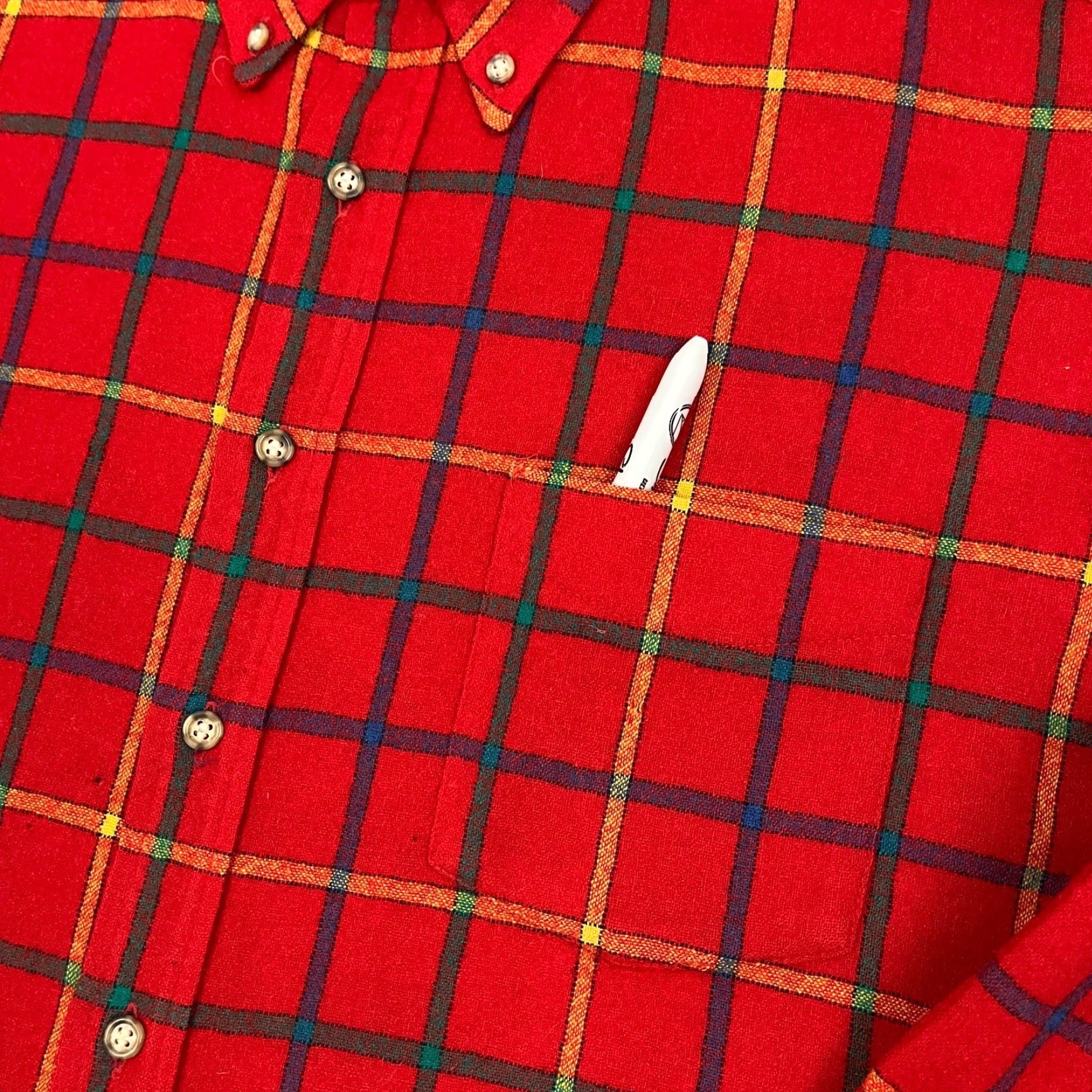 Pendleton VTG Pendleton Shirt Mens L Red Plaid Virgin Wool Button-Down Flannel Made in USA Size US L / EU 52-54 / 3 - 7 Thumbnail