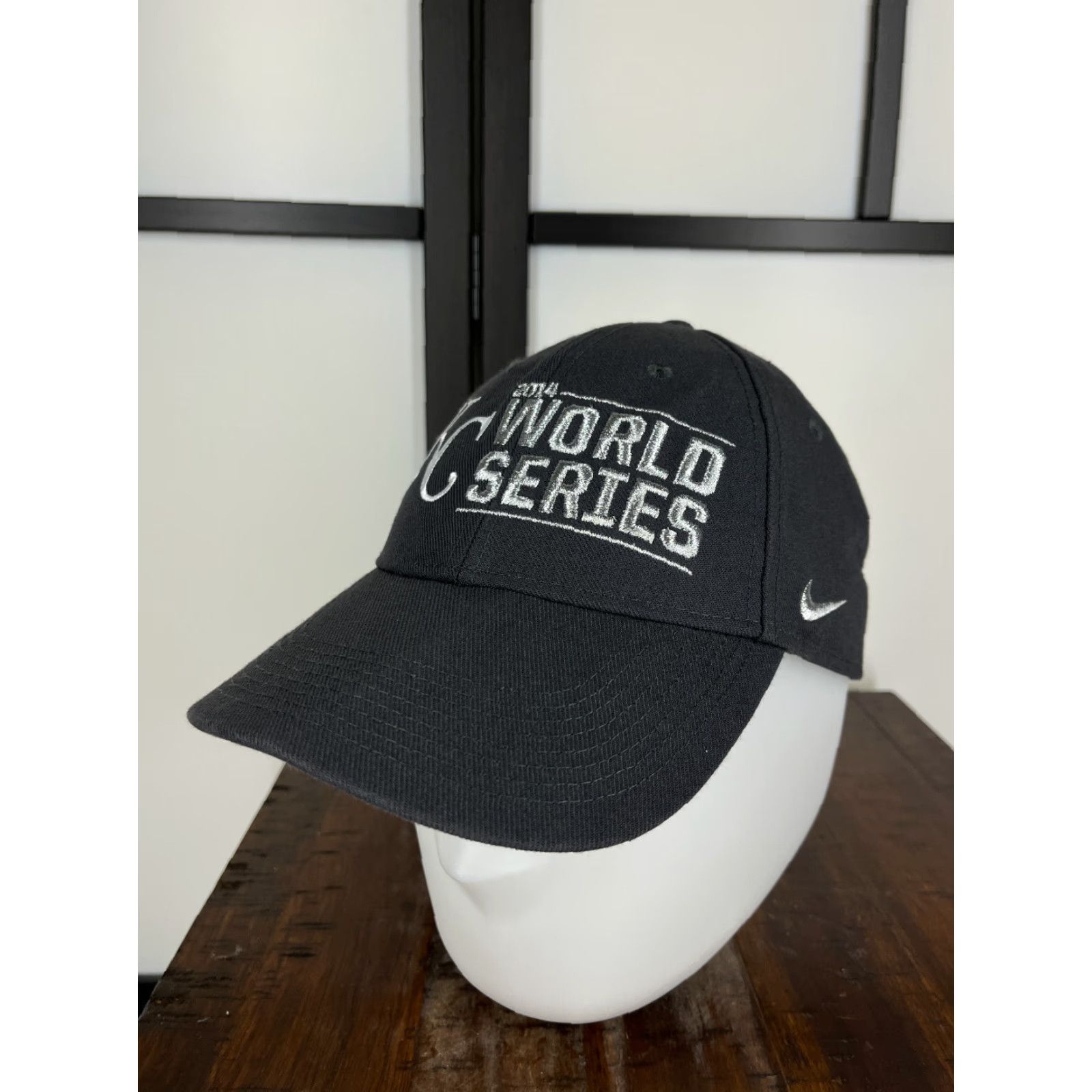 Nike Nike KC World Series 2014 Hat Cap Strap Back Adult One Size Gray Legacy91 Cotton Baseball Cap Men Size ONE SIZE - 4 Thumbnail